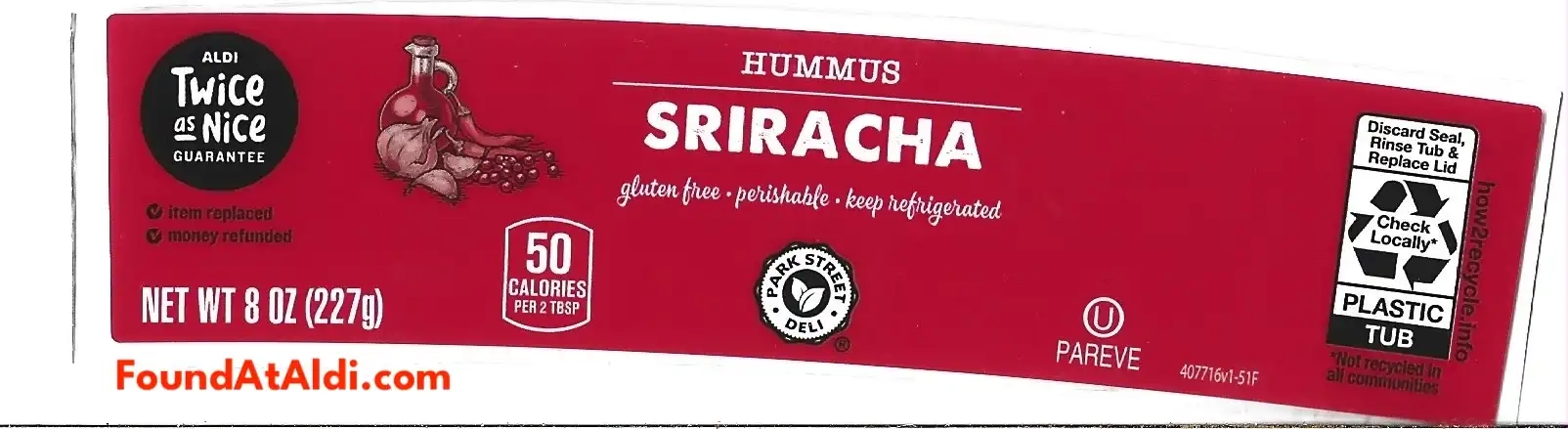 Park Street Deli Sriracha Hummus