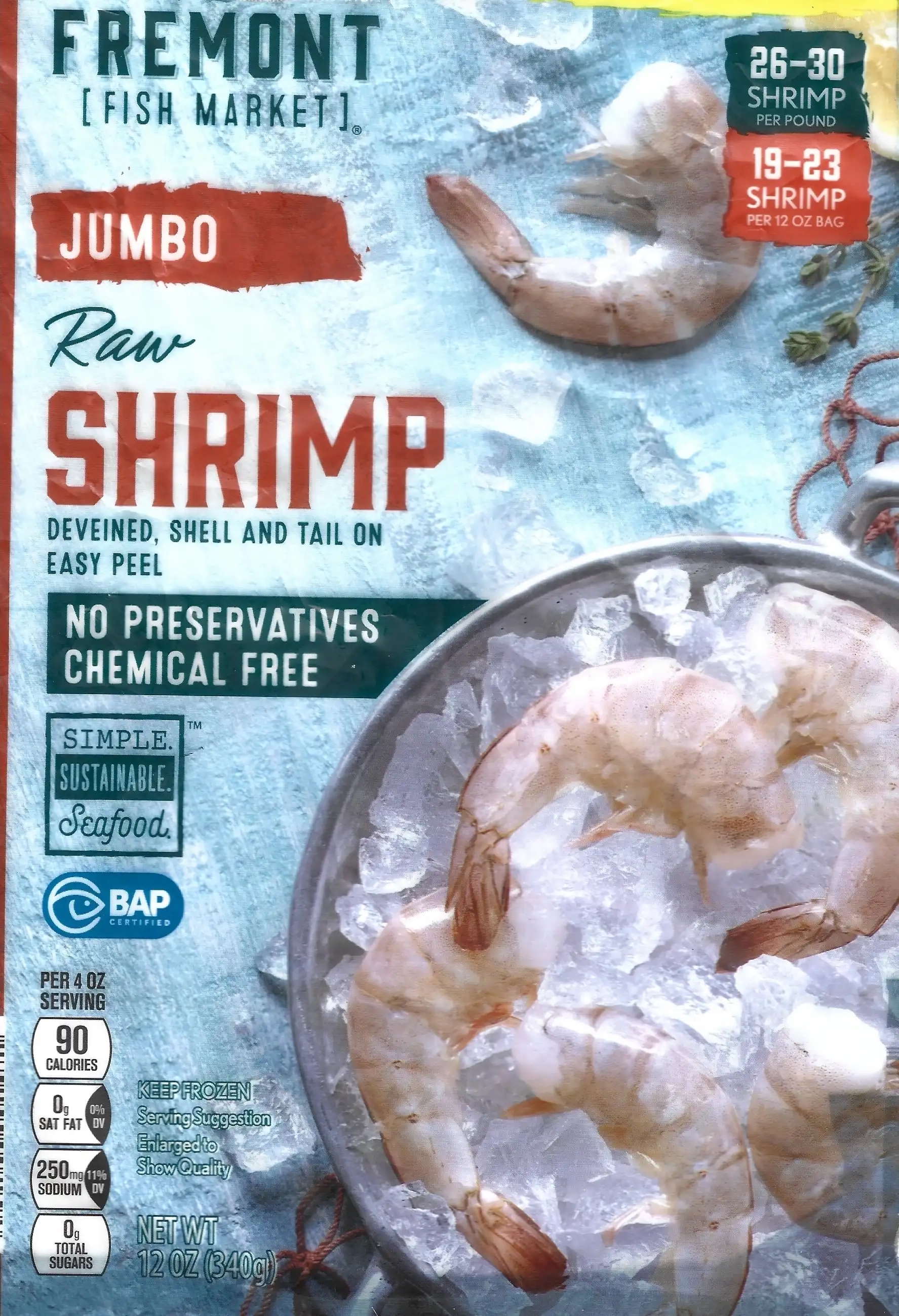 Fremont Fish Market Jumbo Raw Shrimp