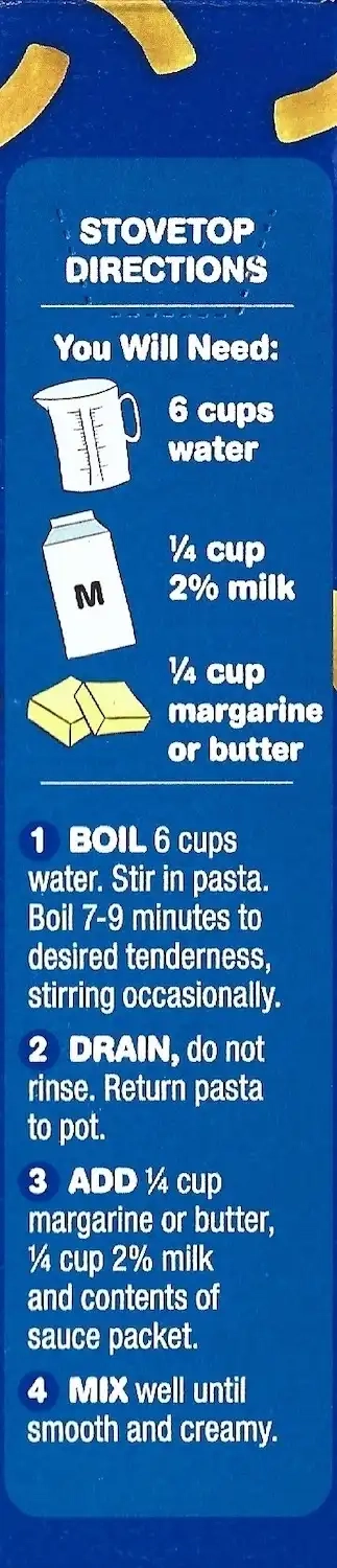 Cheese Club Macaroni And Cheese Dinner Cooking Directions