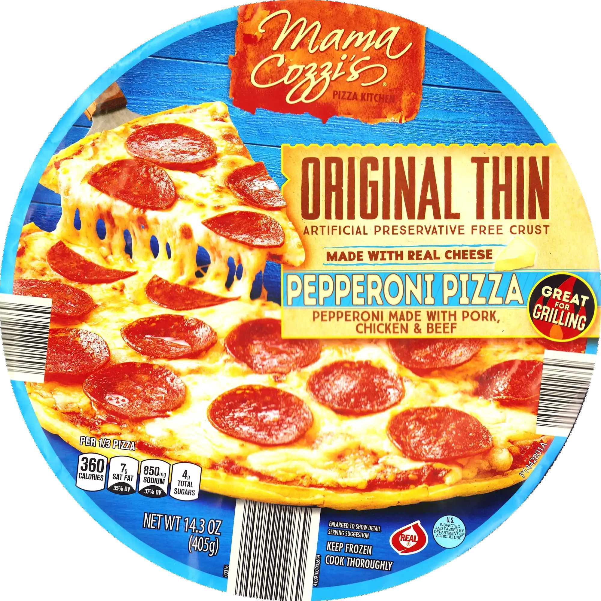 Mama Cozzi's Original Thin Pepperoni Pizza