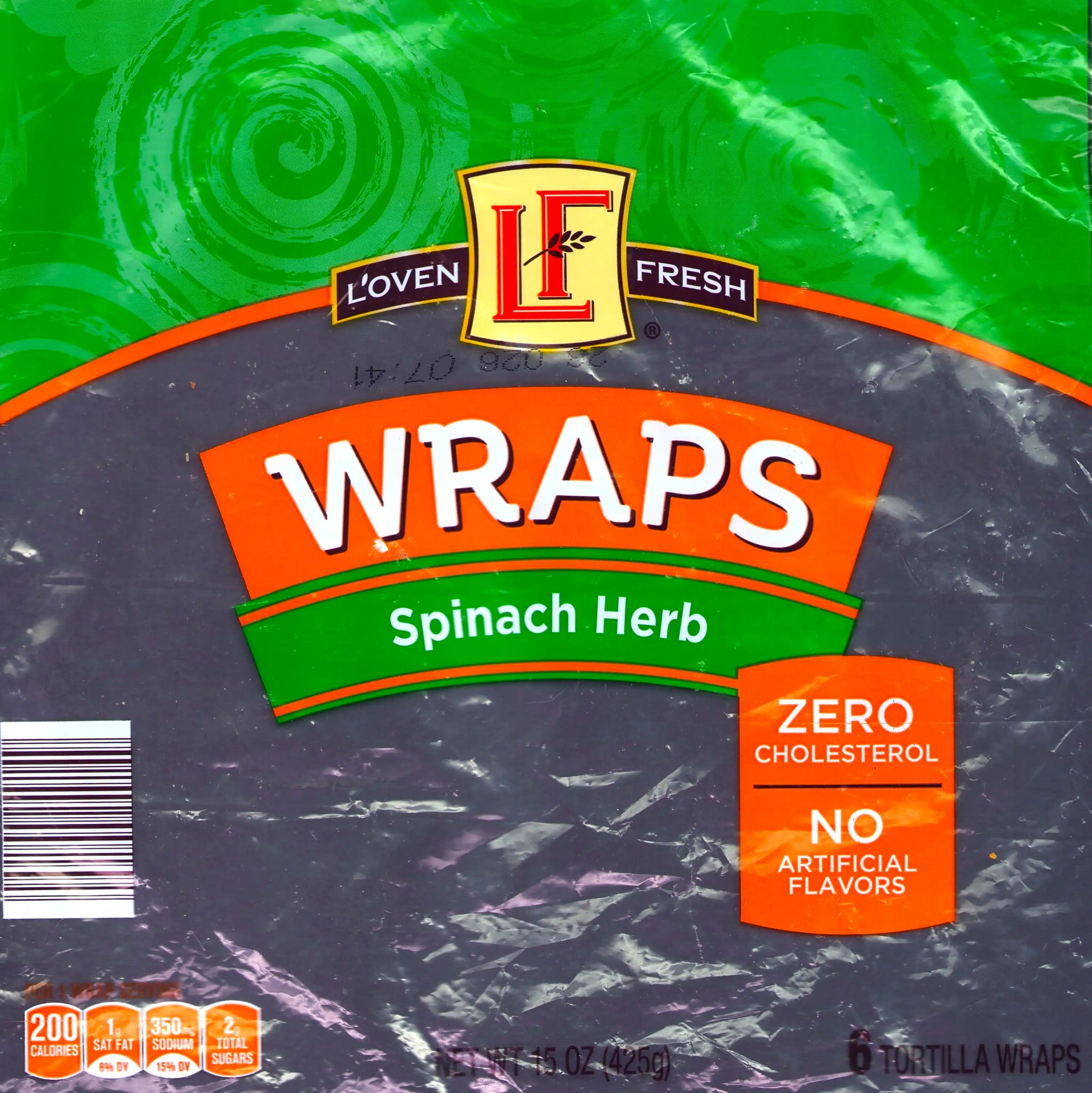 L'oven Fresh Spinach Herb Wraps