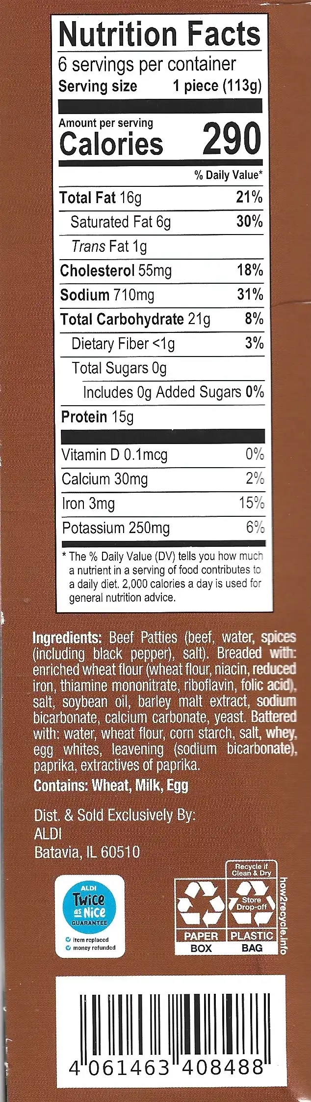 Deutsche Kuche Beef Schnitzel Nutrition Facts Ingredients