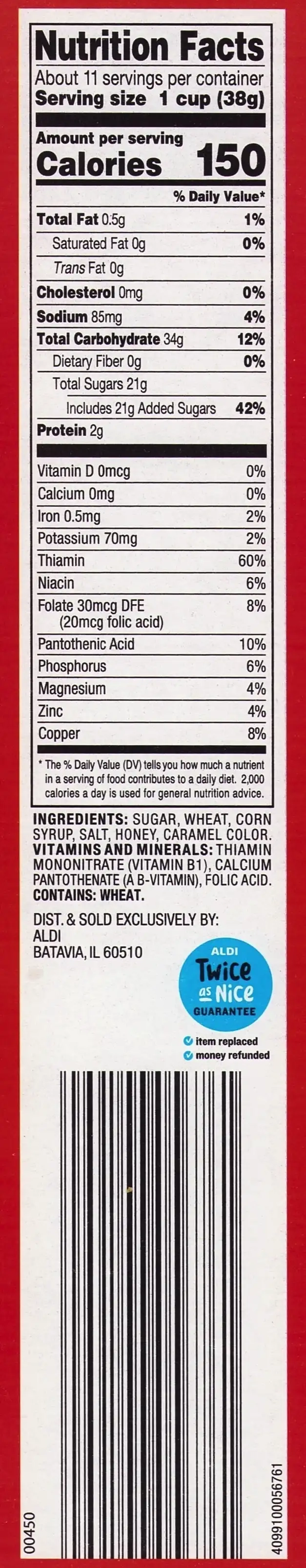 Millville Honey Wheat Puffs Ingredients Nutrition Facts