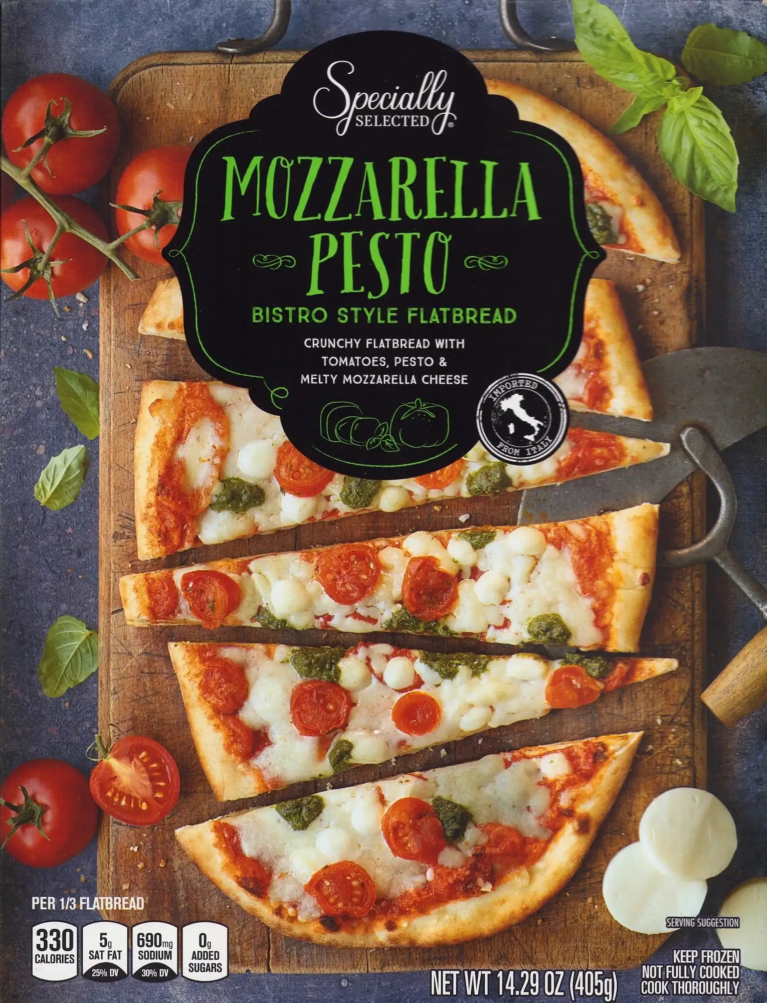 Specially Selected Mozzarella Pesto Flatbread