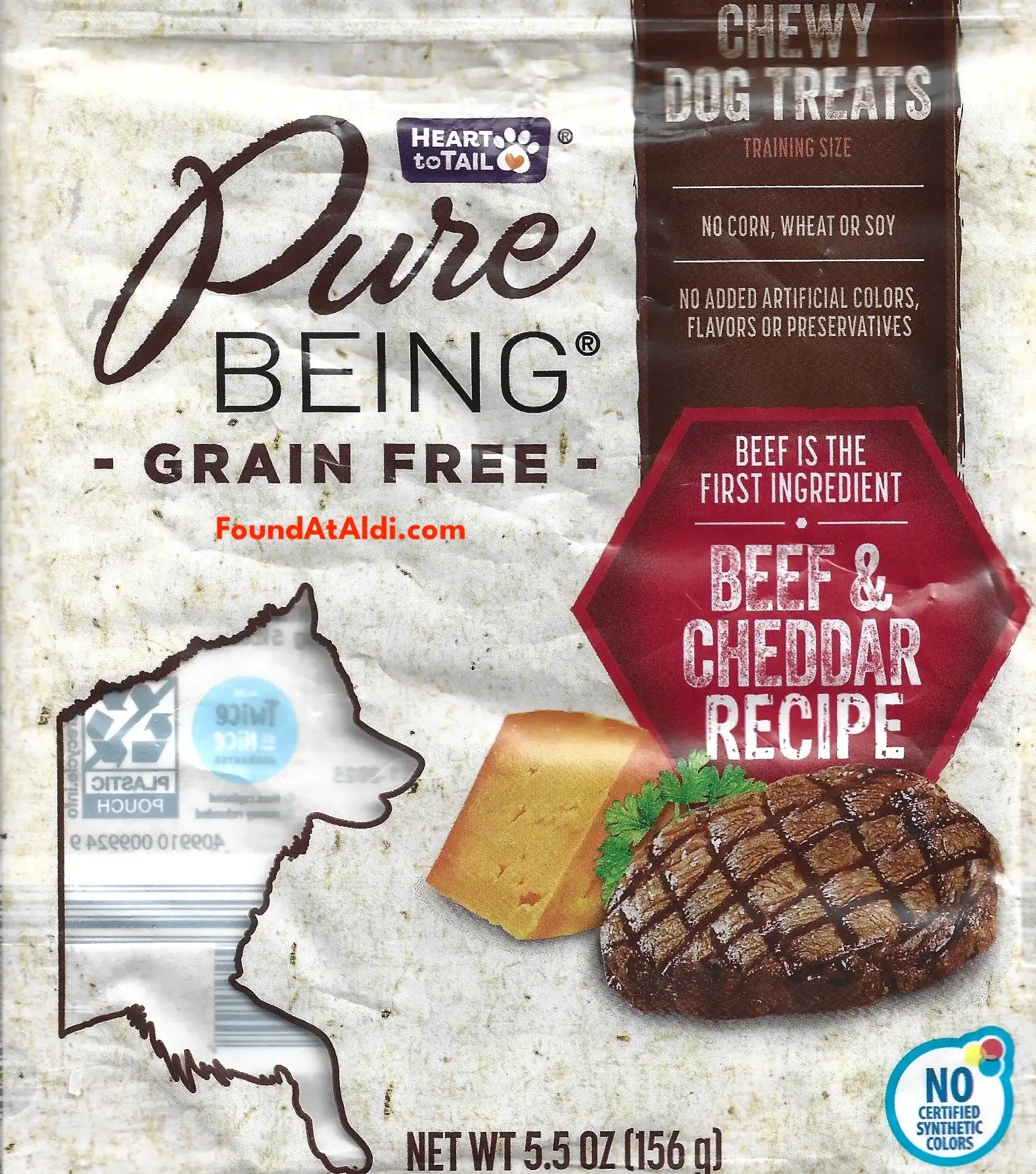 Heat To Tail Pure Being Beef Cheddar Dog Treats