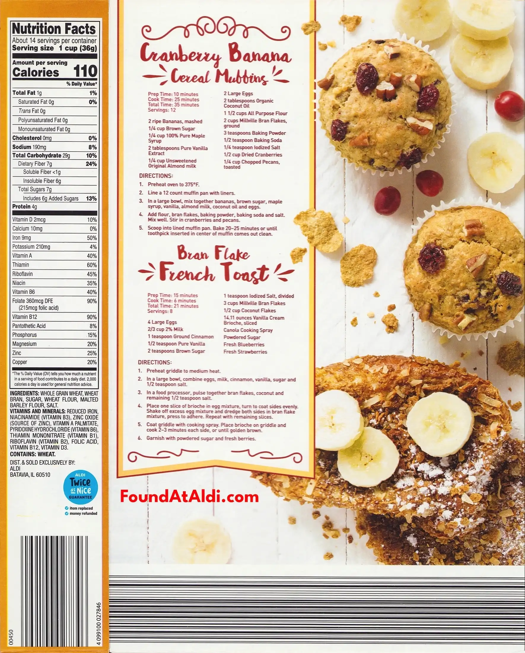 Millville Bran Flakes Ingredients Nutrition Facts