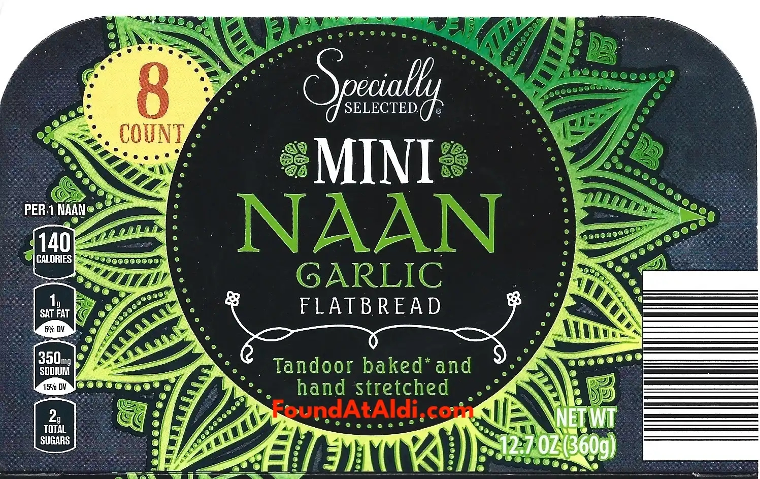 Specially Selected Mini Naan Garlic Flatbread