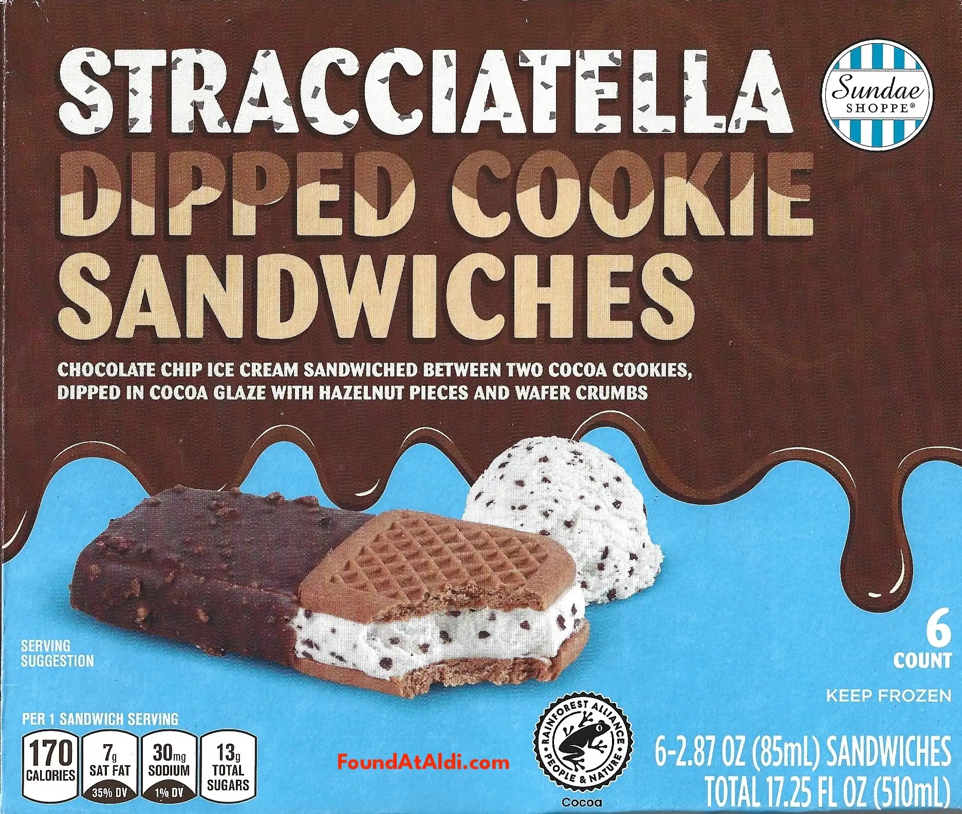 Stracciatella Dipped Cookie Sandwiches