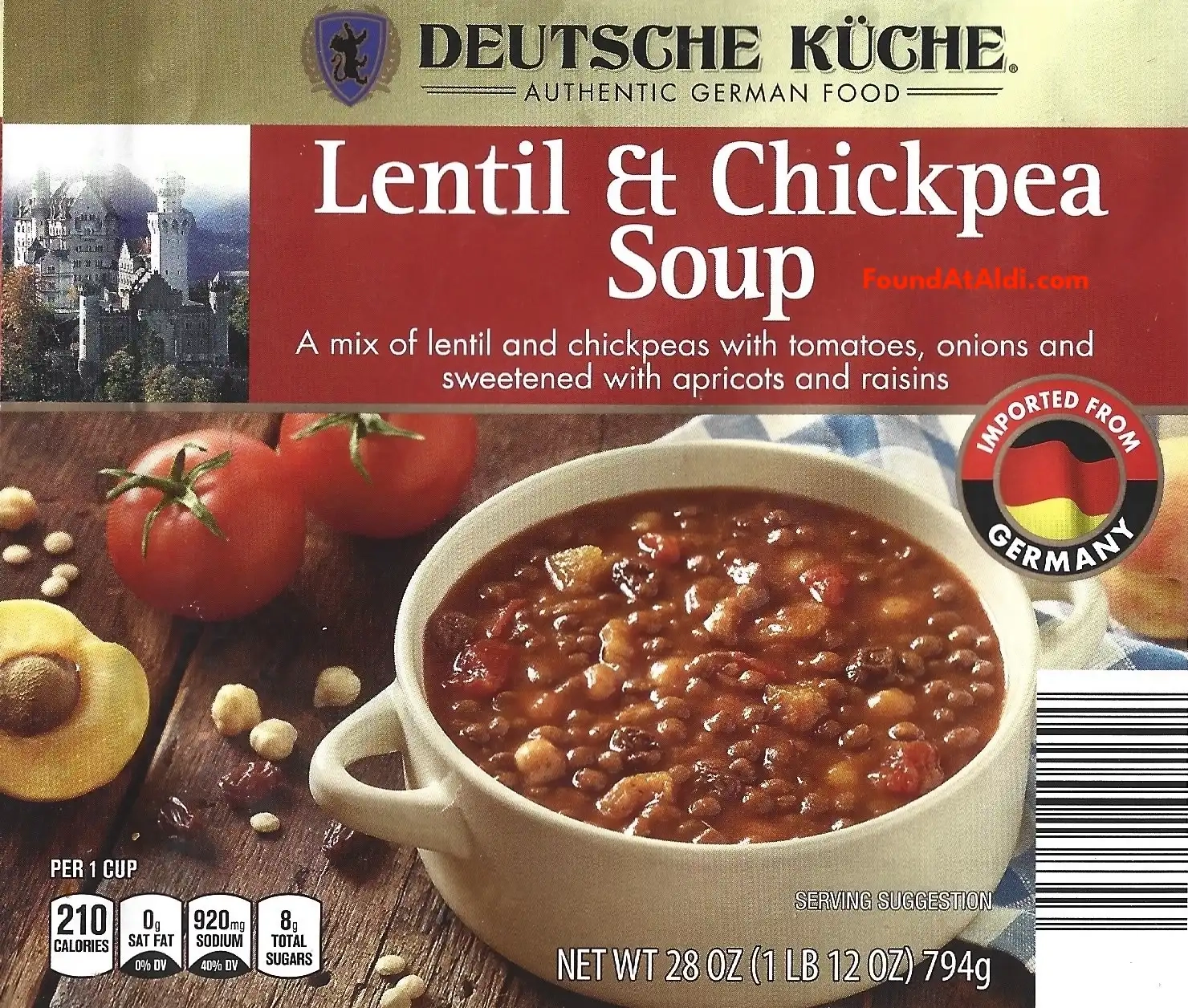 Deutsche Kuche Lentil & Chickpea Soup