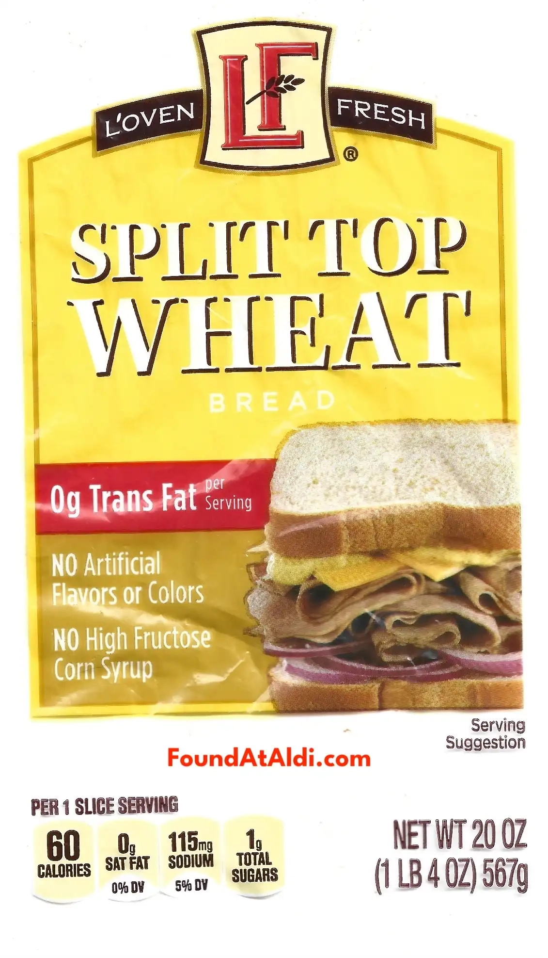 L'Oven Fresh Split Top Wheat Bread