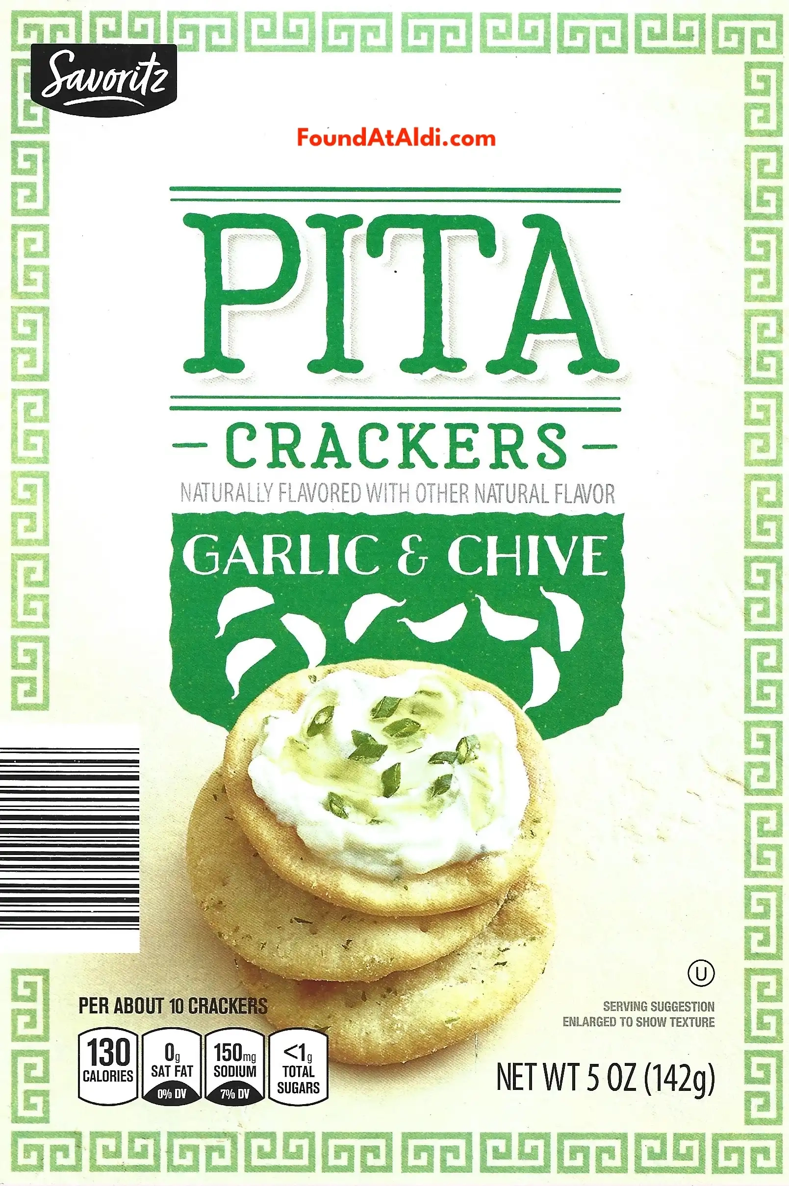 Savoritz Garlic & Chive Pita Crackers