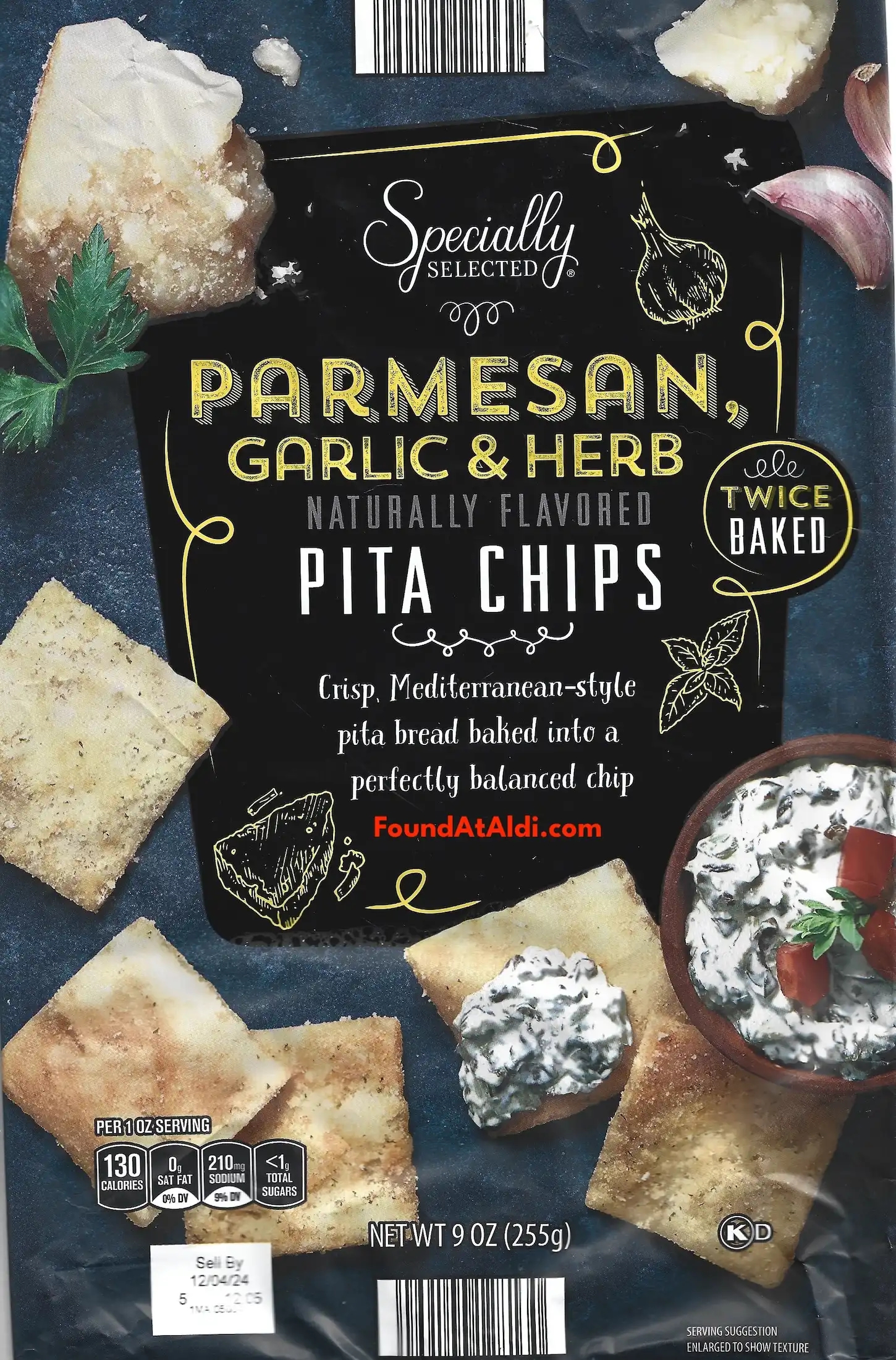 Specially Selected Parmesan Garlic & Herb Pita Chips