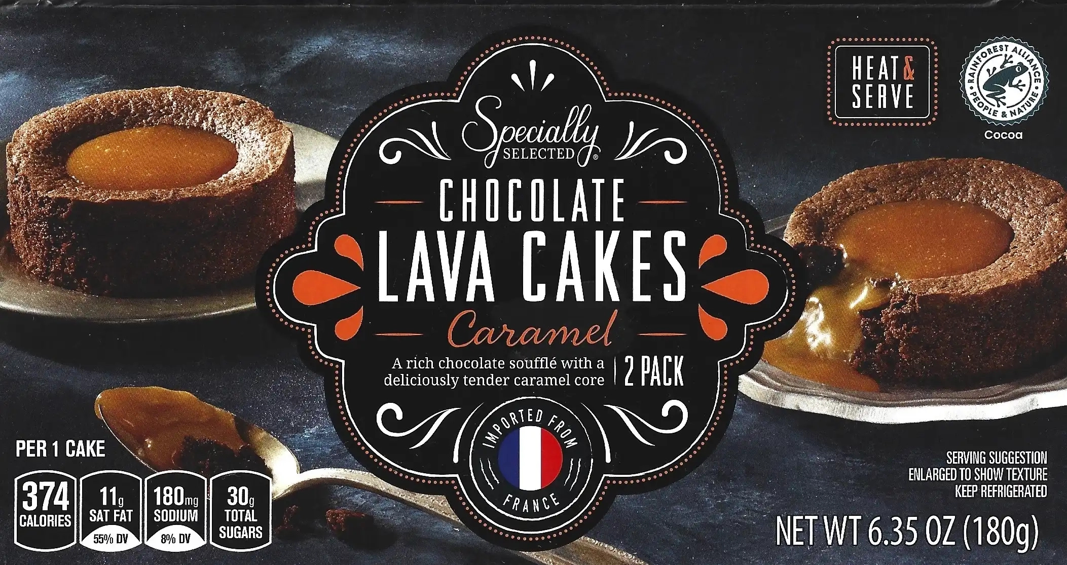 Specially Selected Chocolate Lava Cakes Caramel