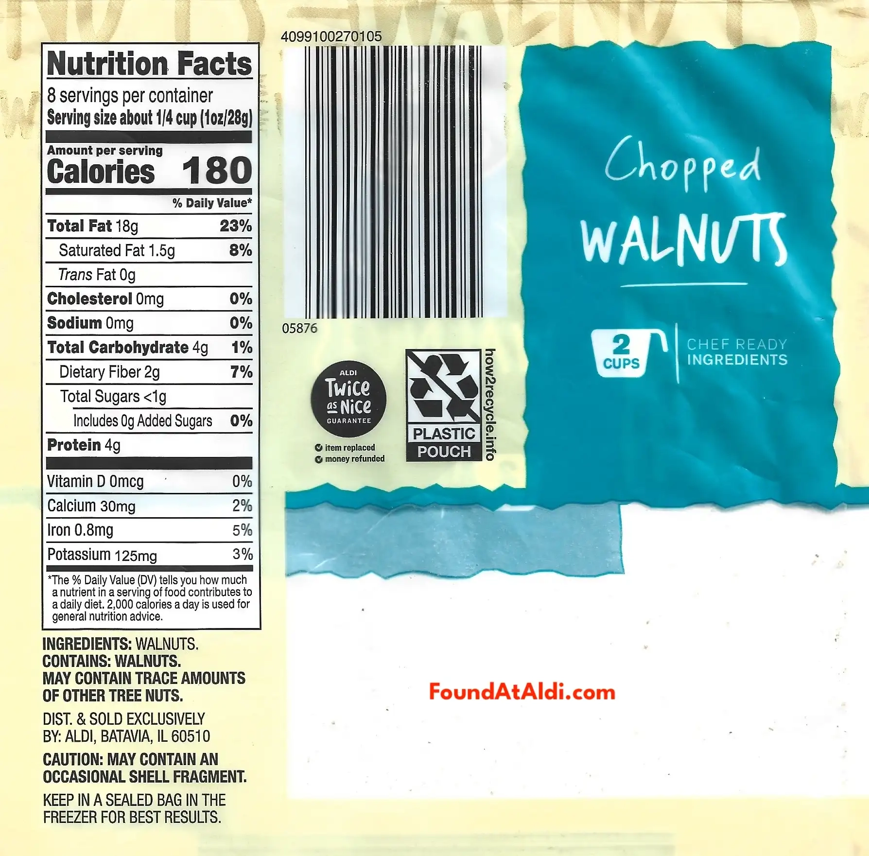 Southern Grove Chopped Walnuts Ingredients Nutrition Facts