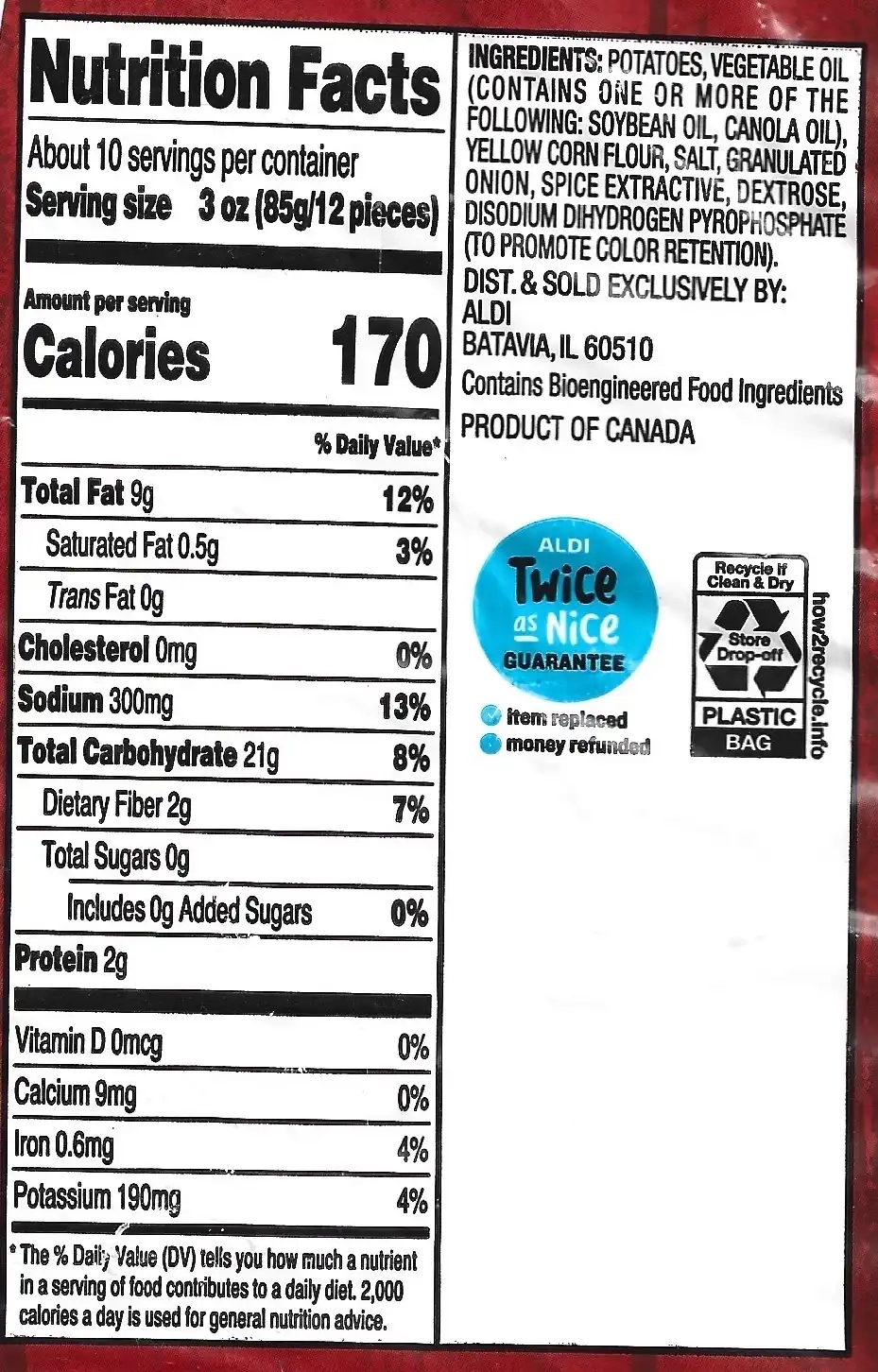 Season's Choice Crispy Circles Ingredients Nutrition Facts