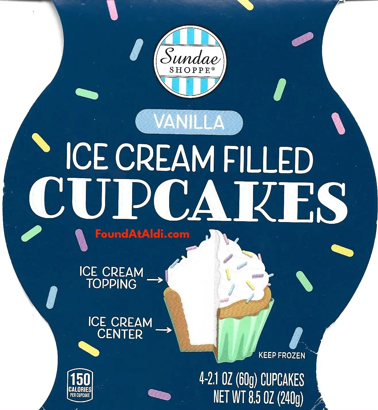 Sundae Shoppe Ice Cream Filled Cupcakes