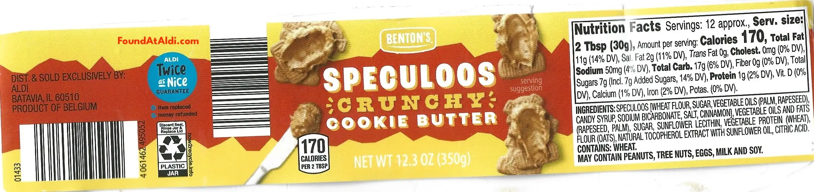 Benton's Speculoos Crunchy Cookie Butter Label