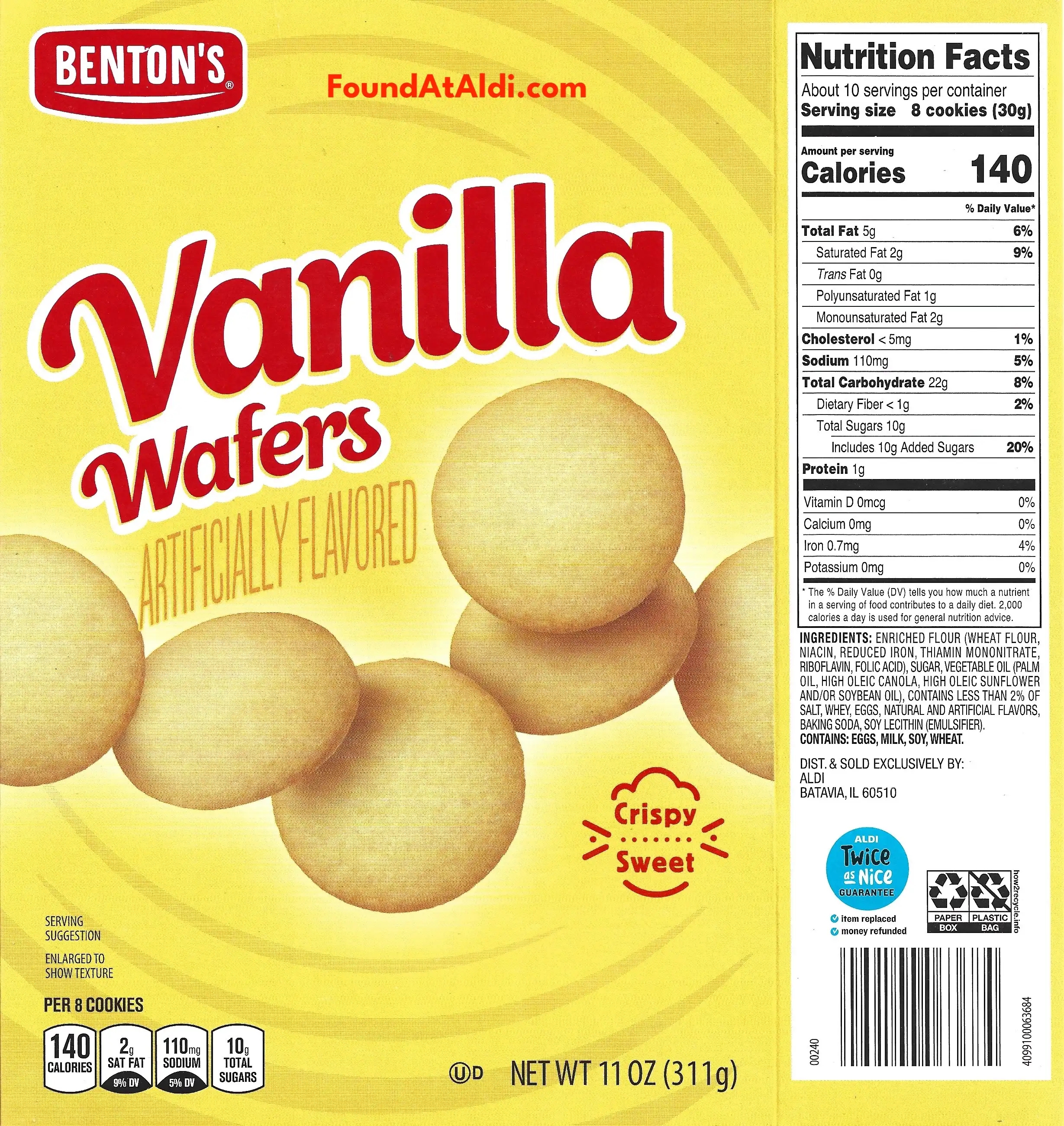 Benton's Vanilla Wafers