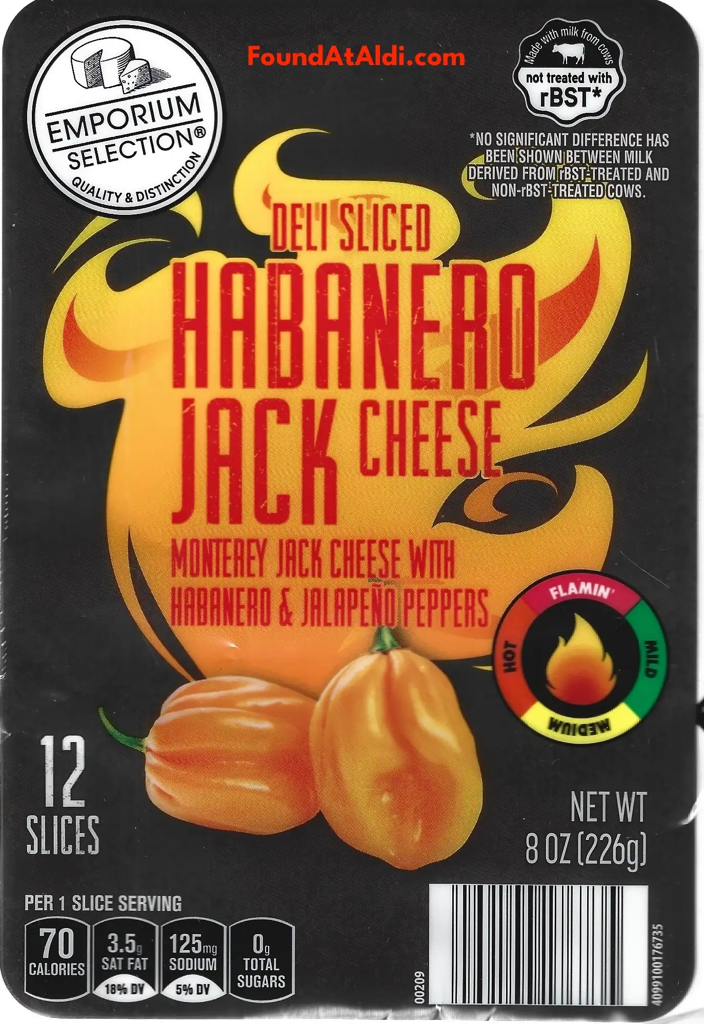 Emporium Selection Deli Sliced Habanero Jack Cheese