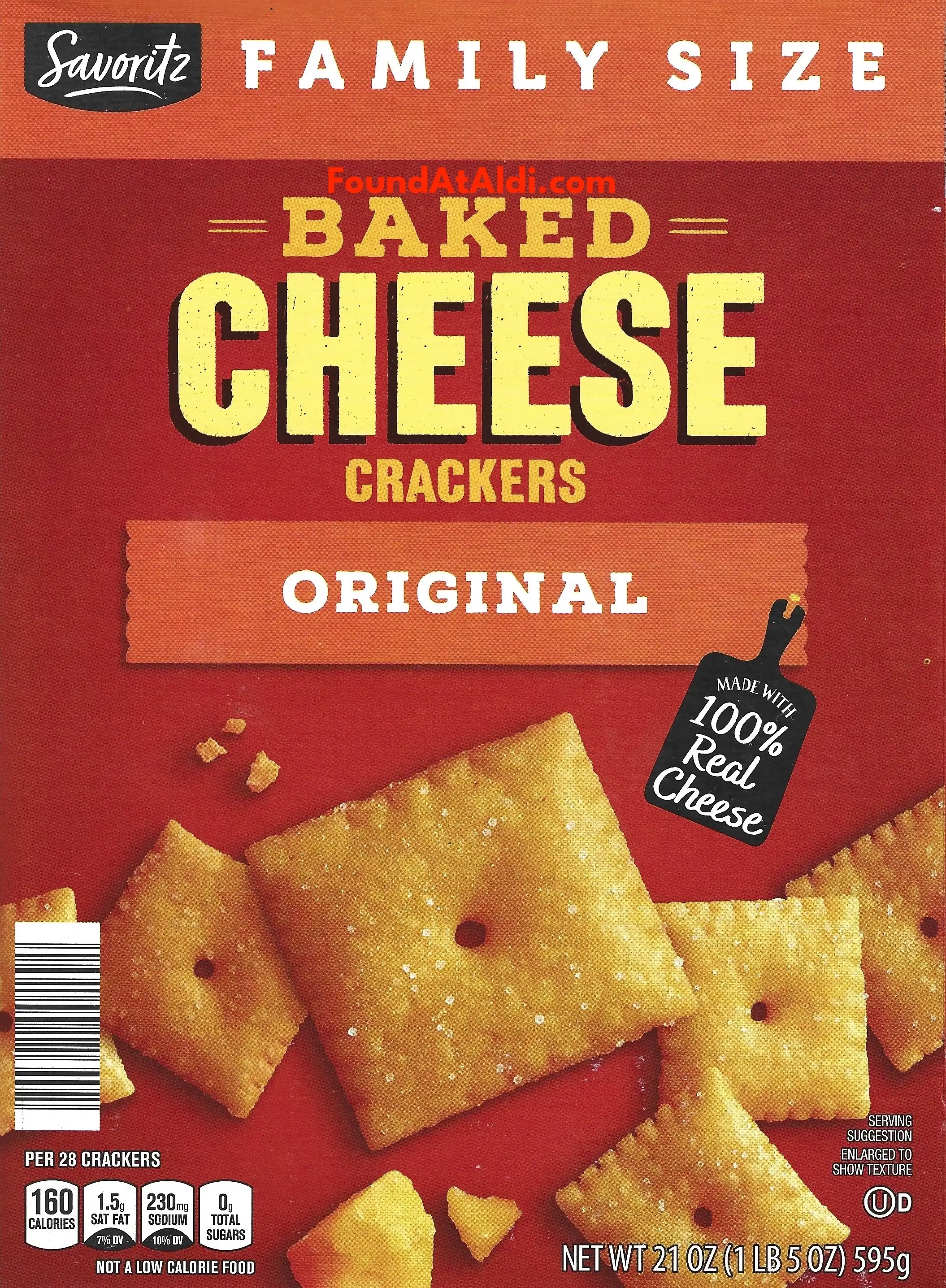 Savoritz Family Size Bakes Cheese Crackers Original