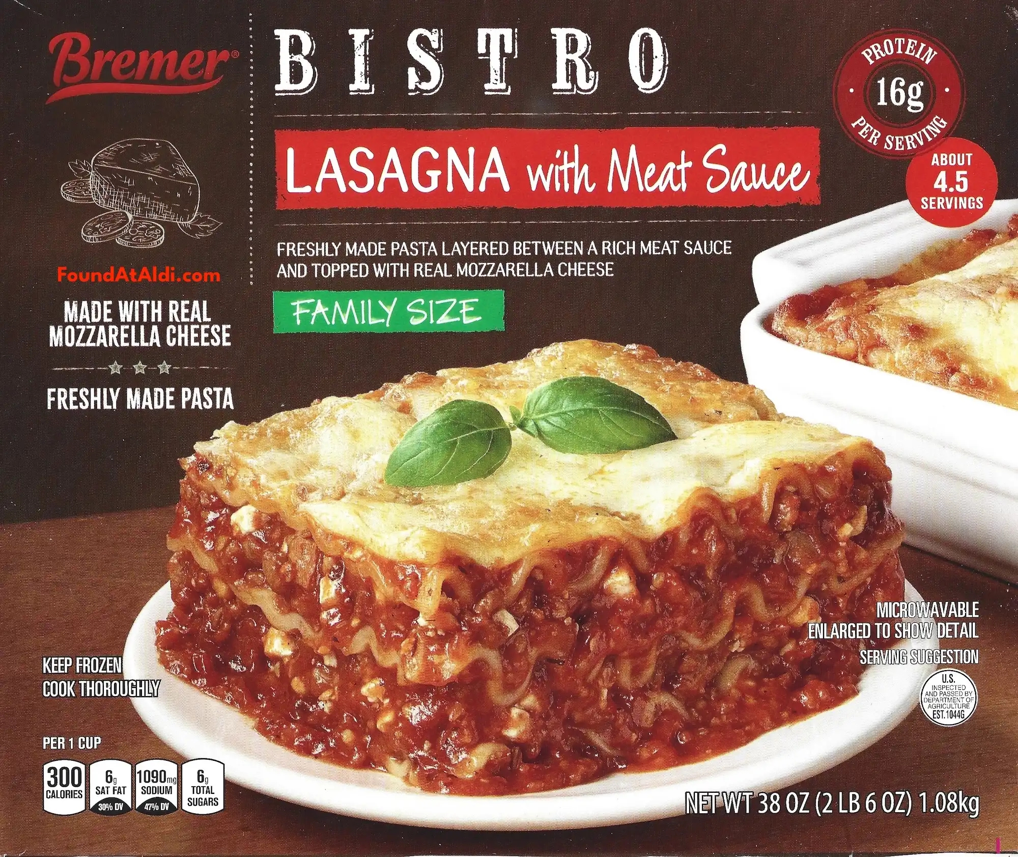 Bremer Bistro Lasagne With Meat Sauce