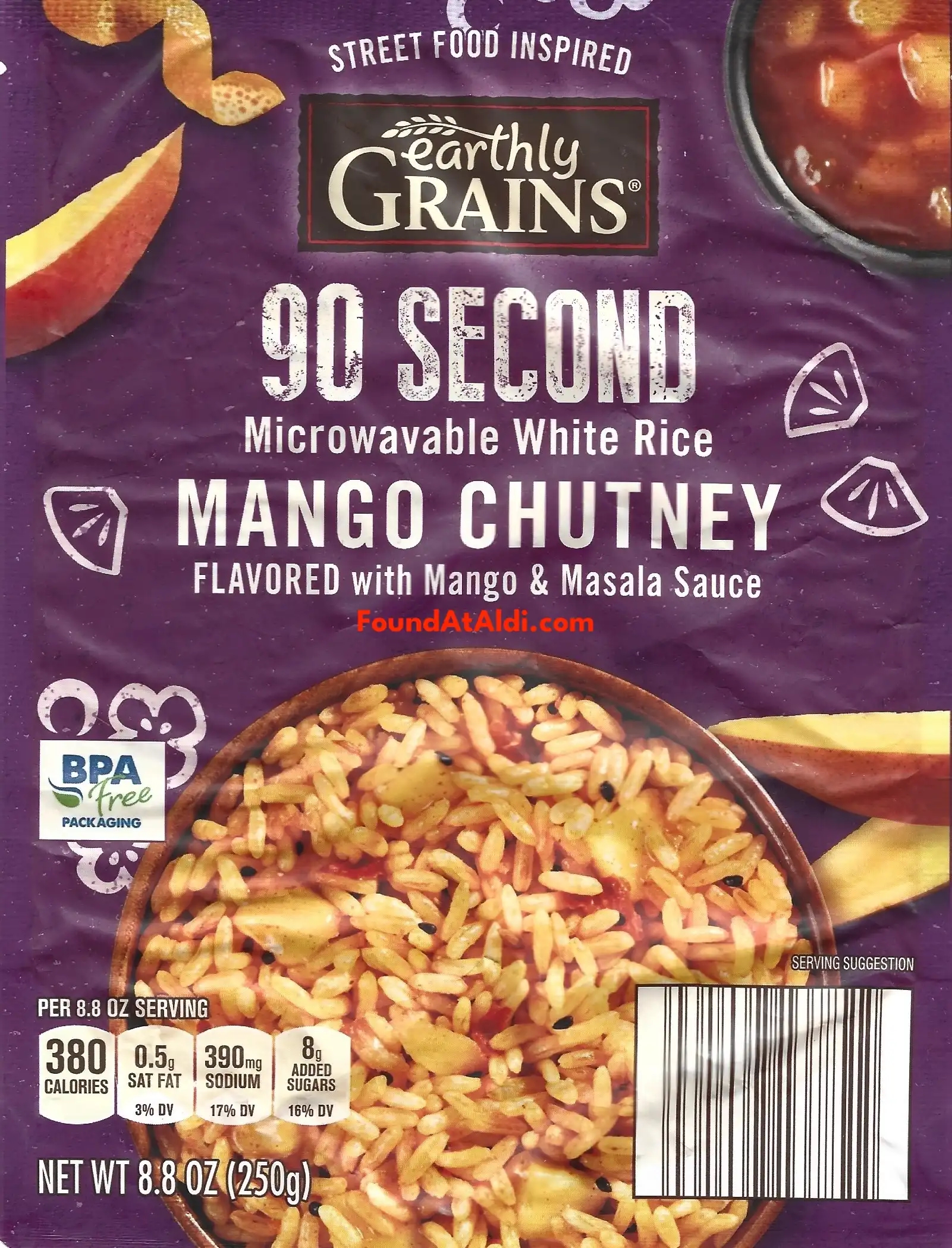 Earthly Grains Mango Chutney White Rice