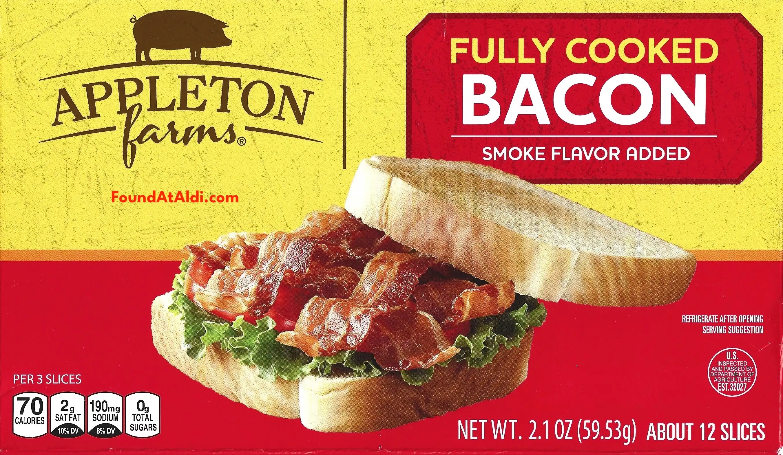 Appleton Farms Fully Cooked Bacon