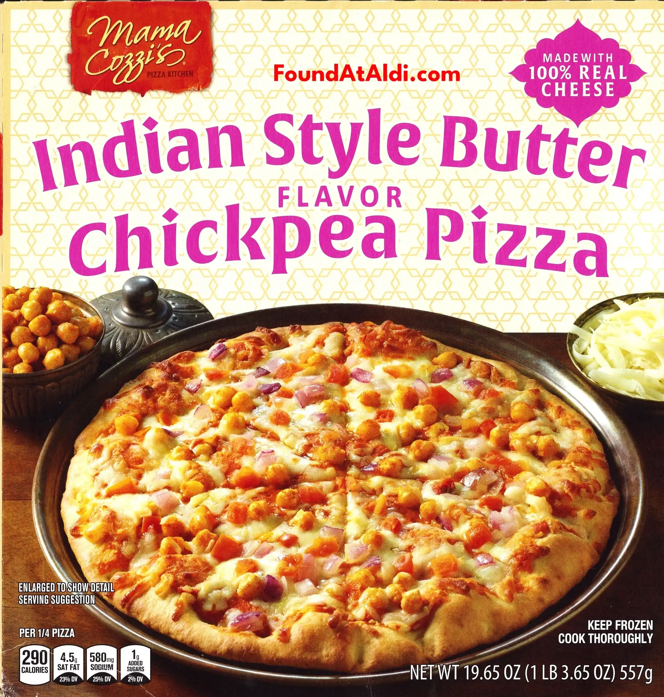 Mama Cozzi's Indian Butter Flavor Chickpea Pizza