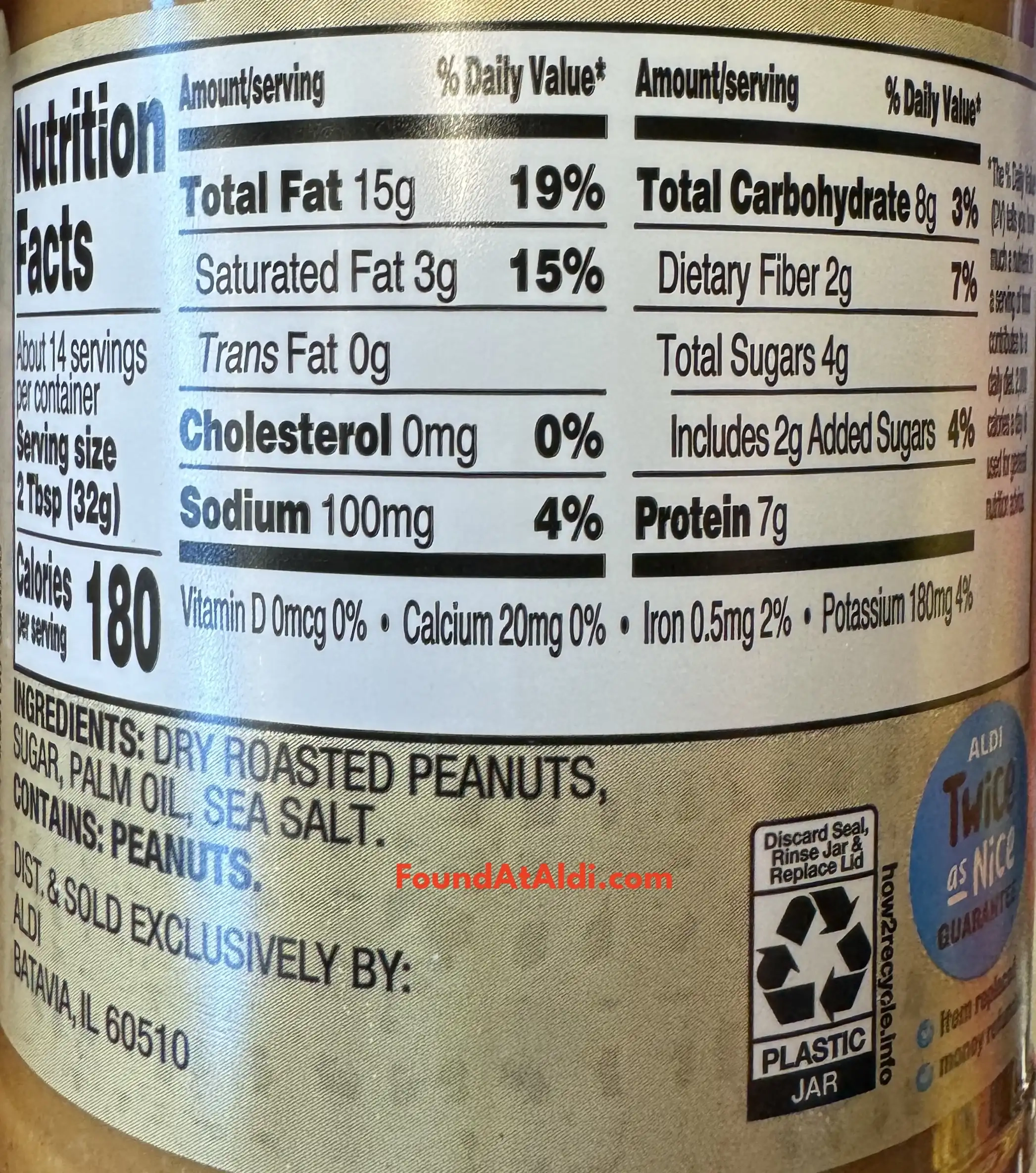 Peanut Delish No-Stir Creamy Peanut Butter Spread Ingredients Nutrition Facts