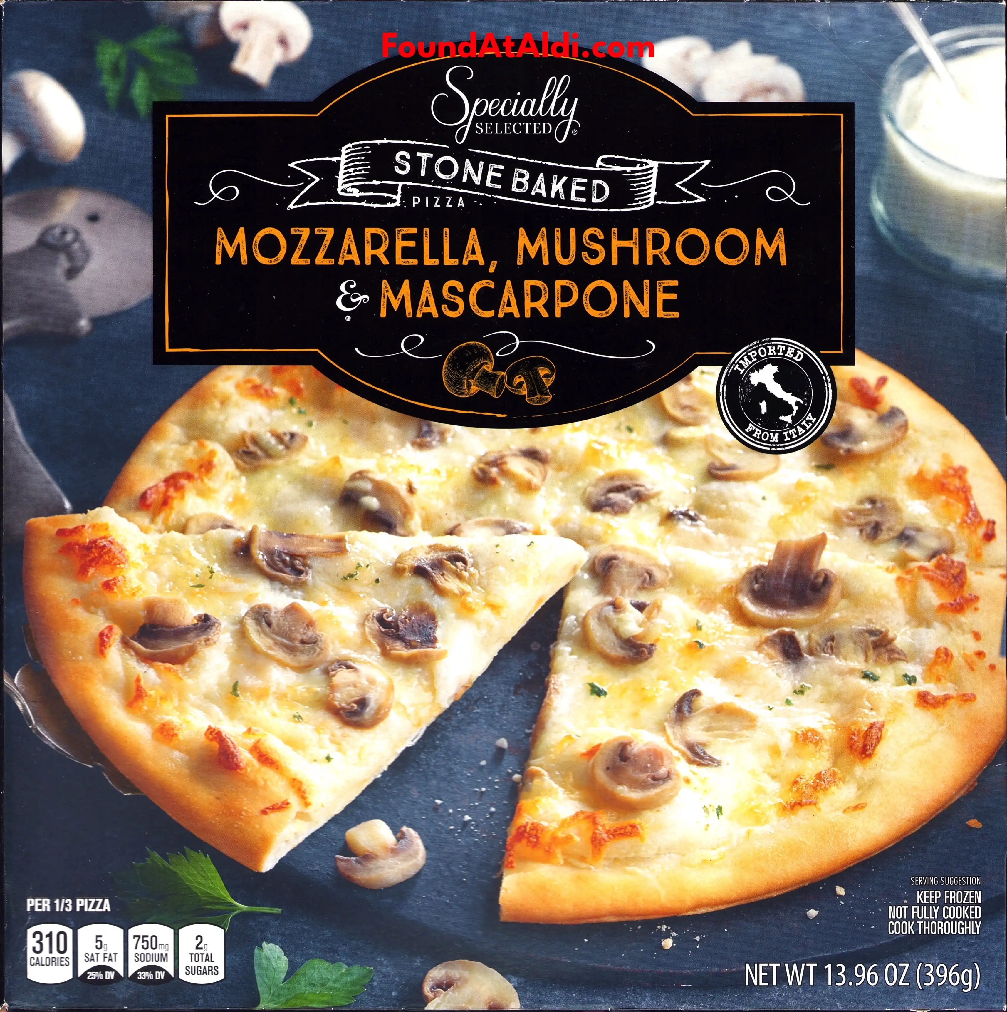 Specially Selected Stone Baked Mozzarella Mushroom & Mascarpone Pizza