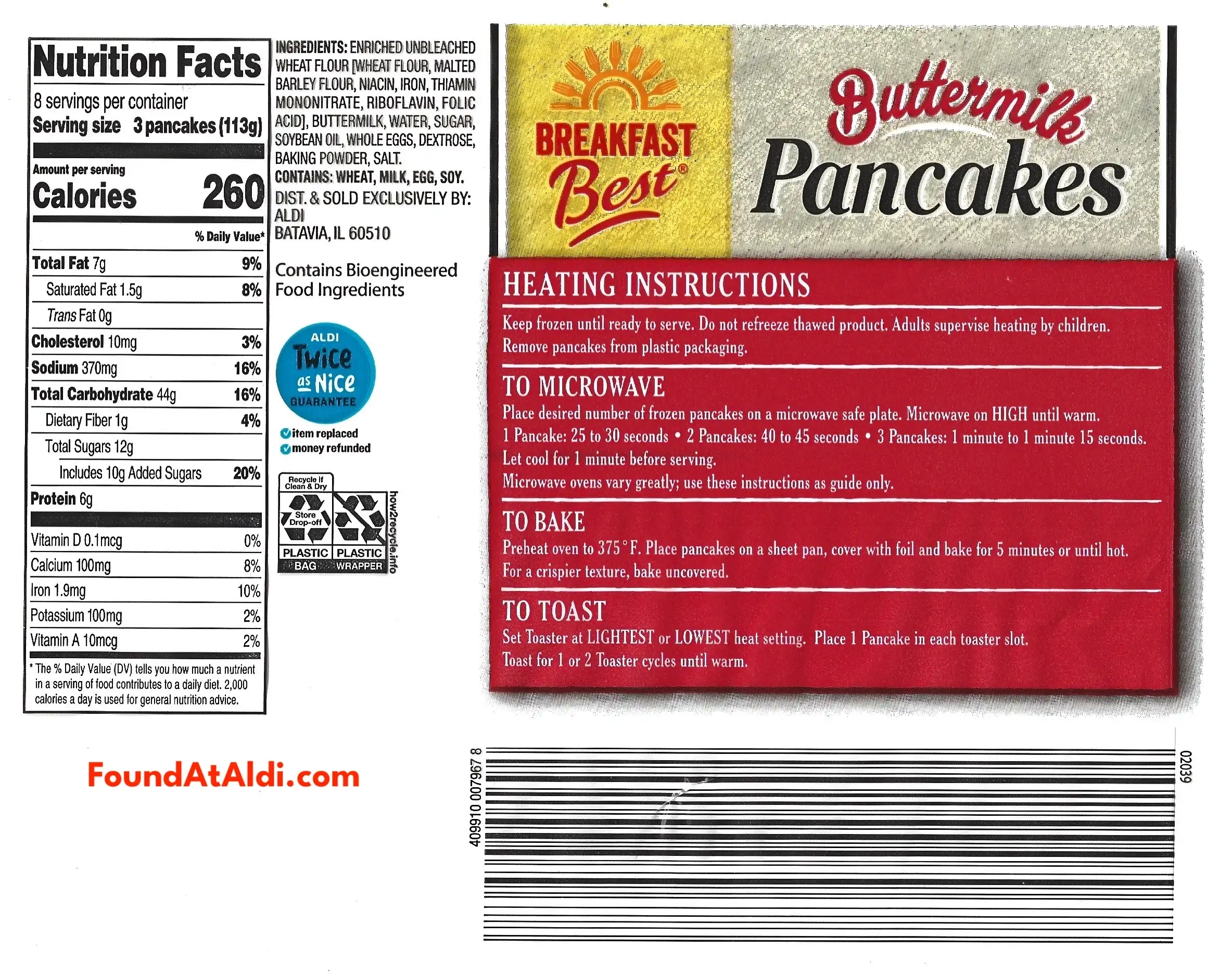 Breakfast Best Buttermilk Pancakes Ingredients Nutrition Facts Cooking Directions