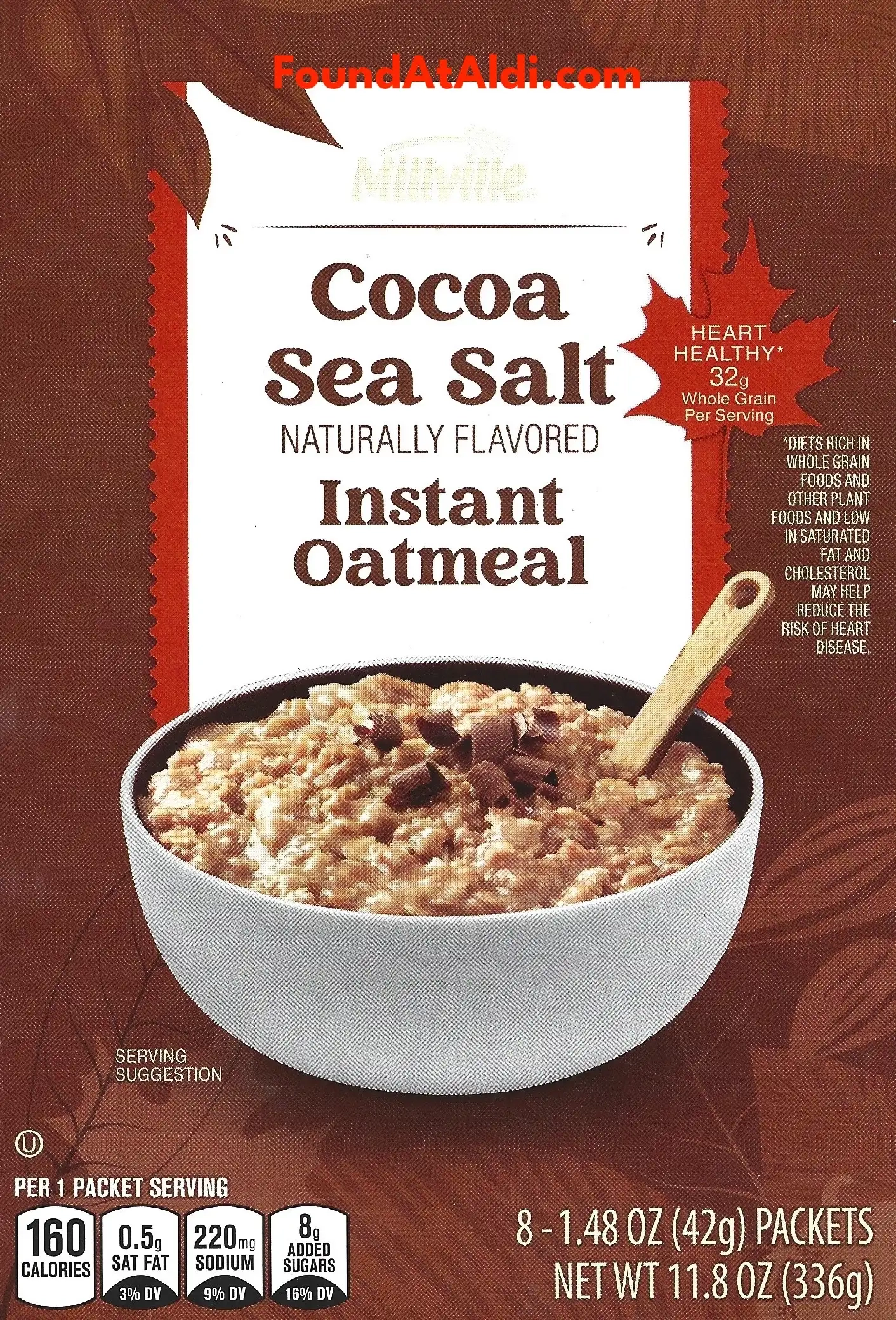 Millville Cocoa Sea Salt Instant Oatmeal