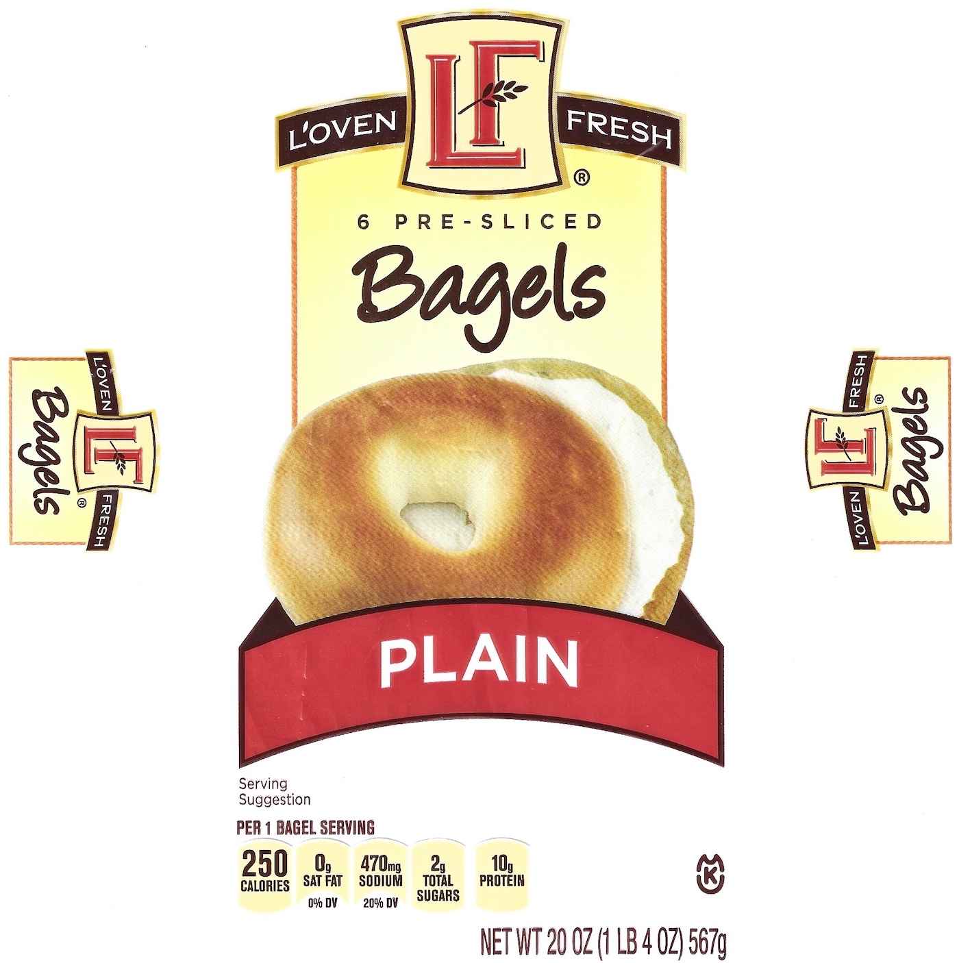 L'oven Fresh Plain Bagels