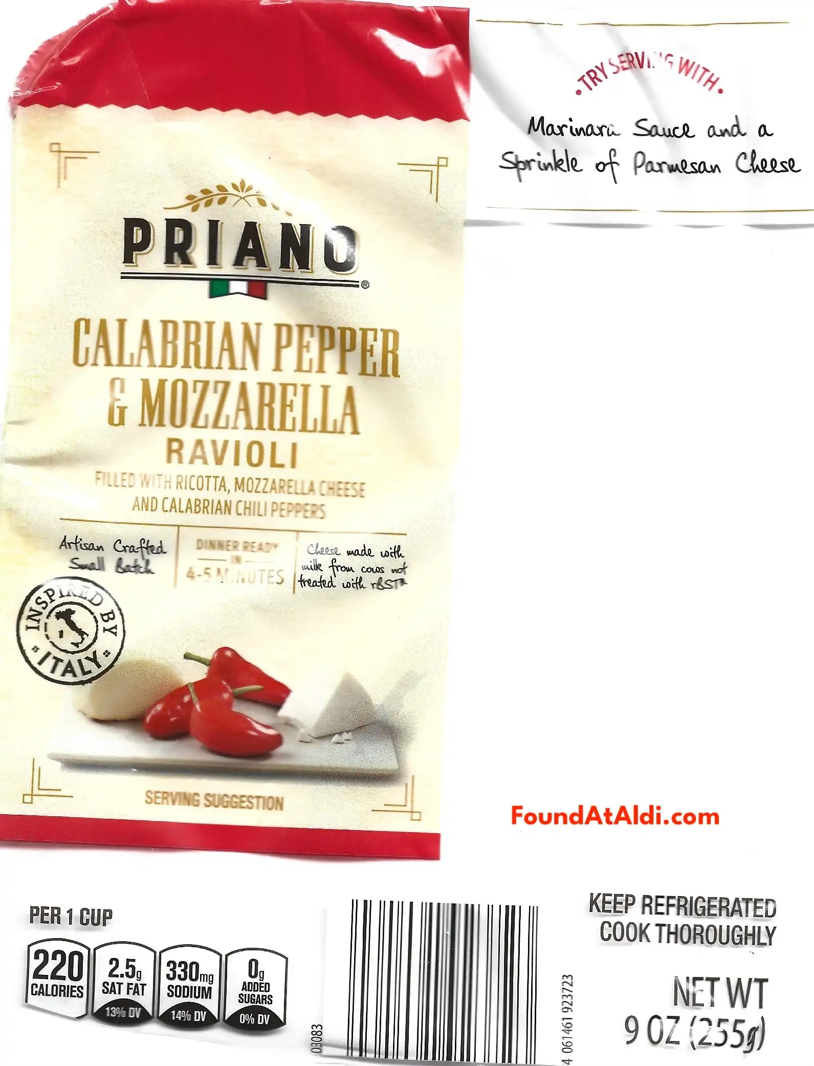 Priano Calabrian Pepper & Mozzarella Ravioli