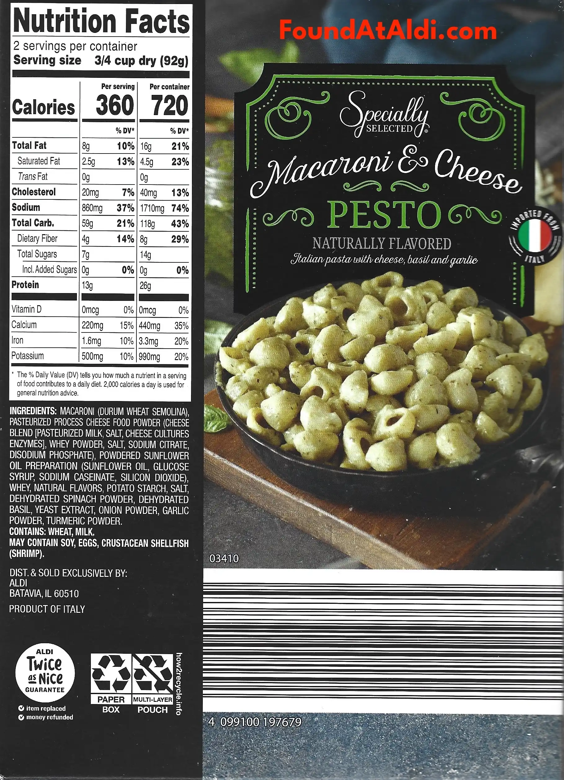 Specially Selected Macaroni & Cheese Pesto