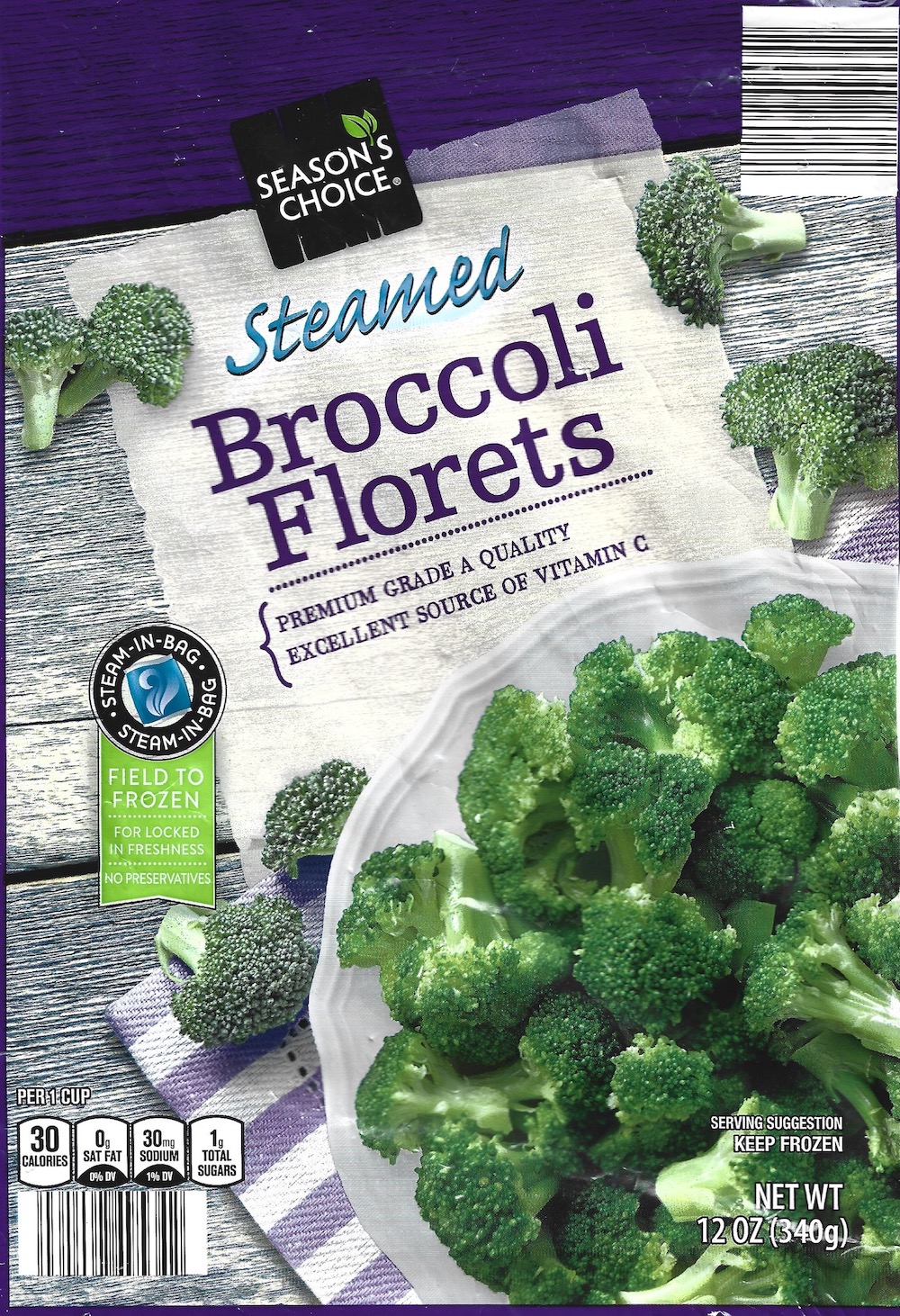 Season's Choice Steamed Broccoli Florets