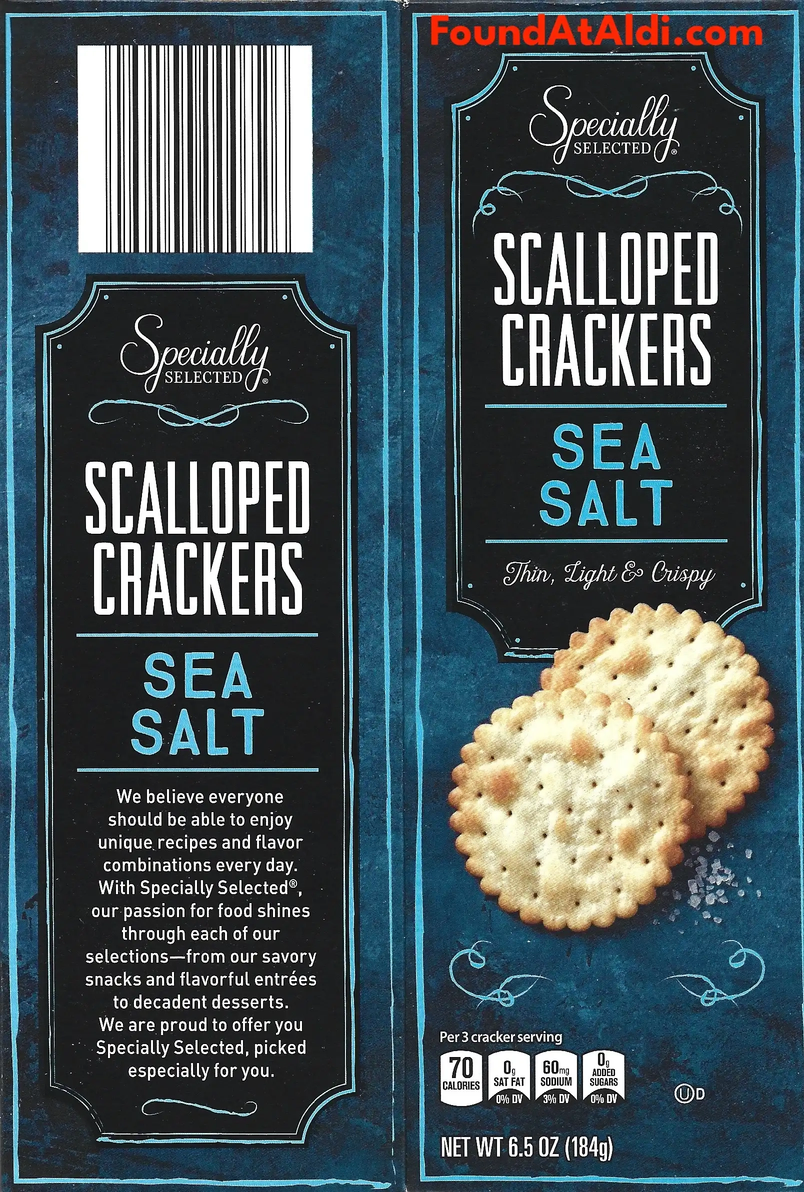 Specially Selected Scalloped Crackers Sea Salt