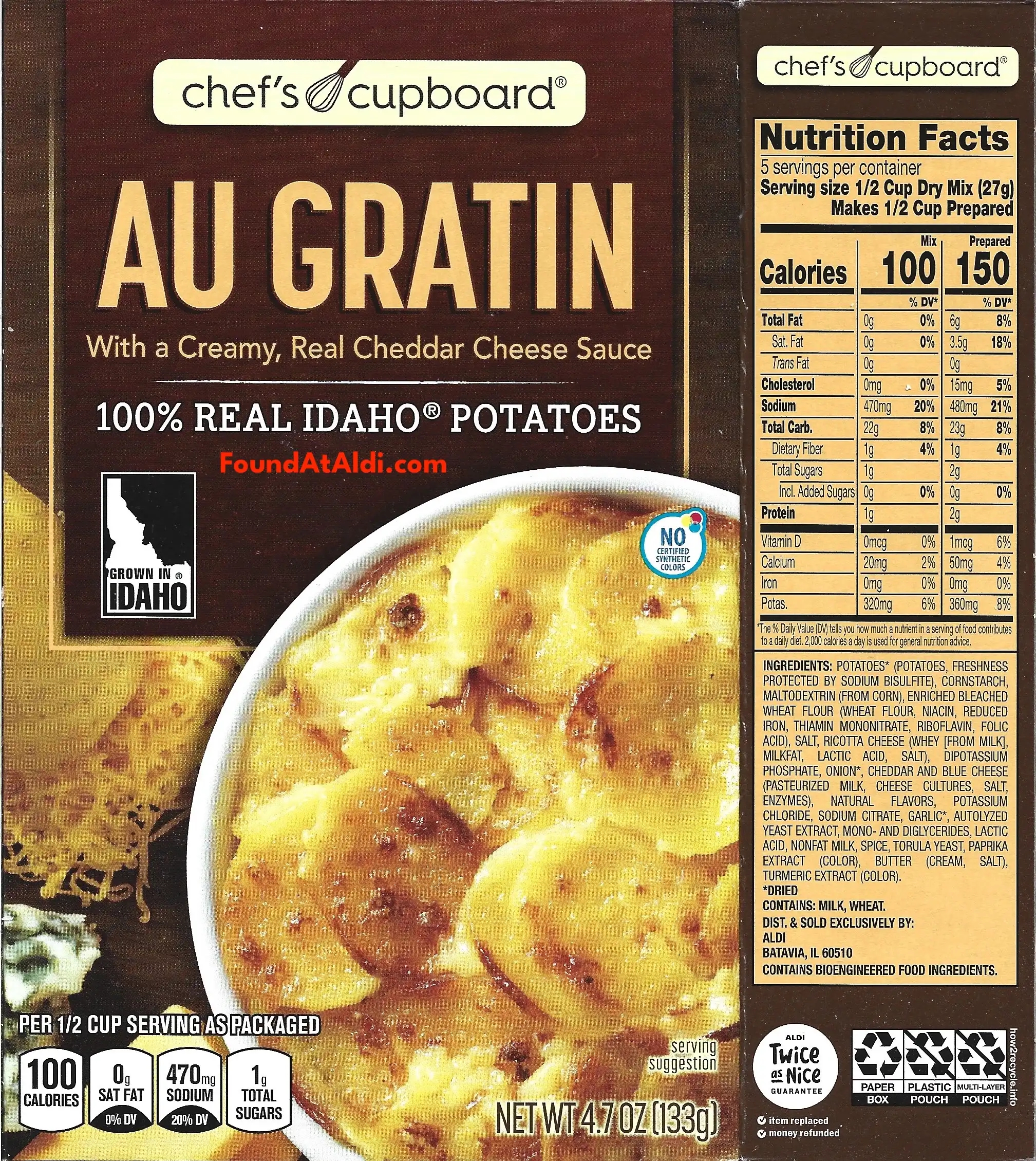 Chef's Cupboard Au Gratin Potatoes