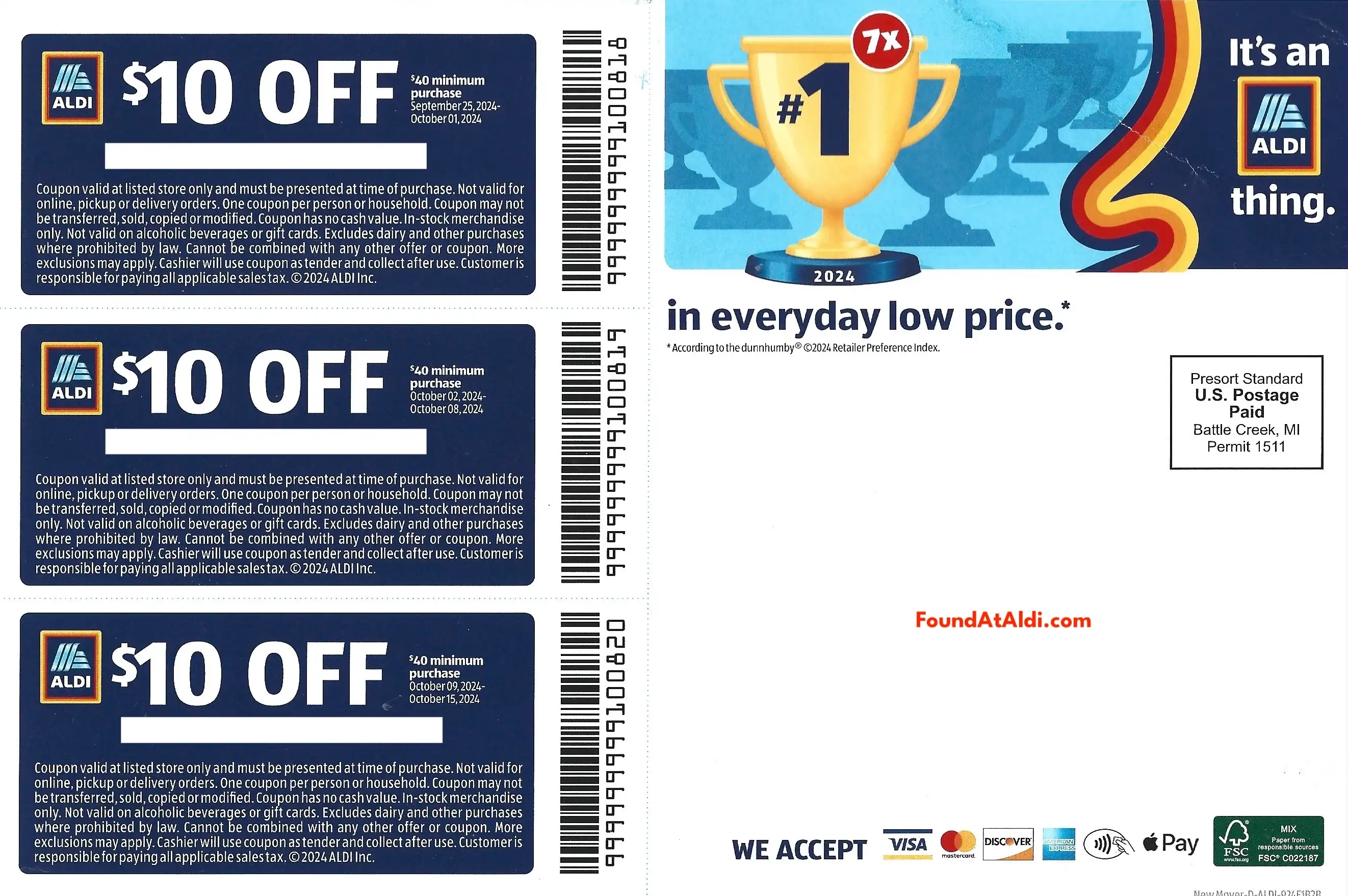 Aldi Coupons Mailer 2024