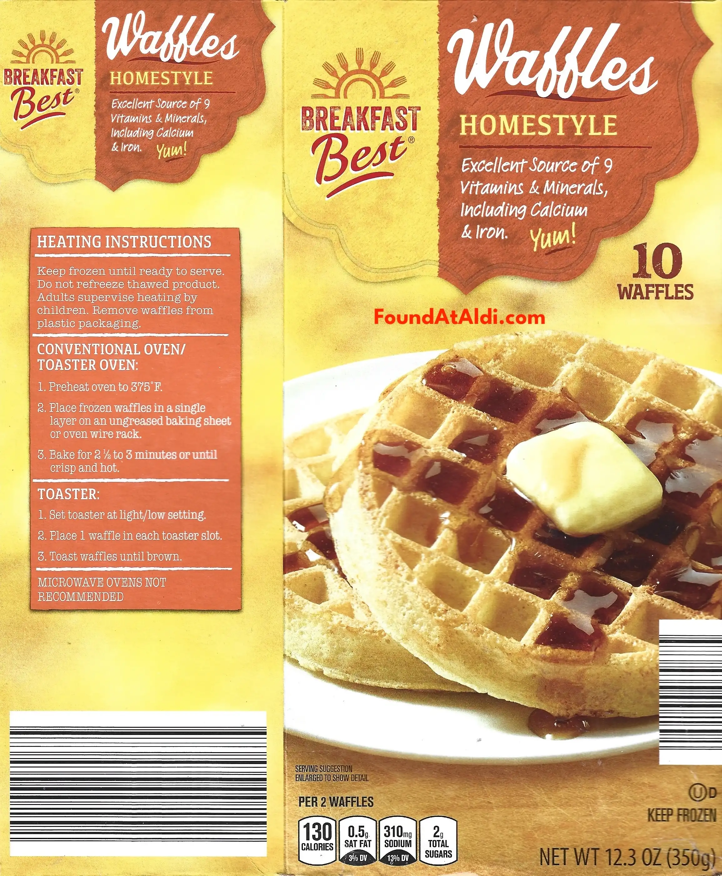 Breakfast Best Homestyle Waffles Cooking Directions