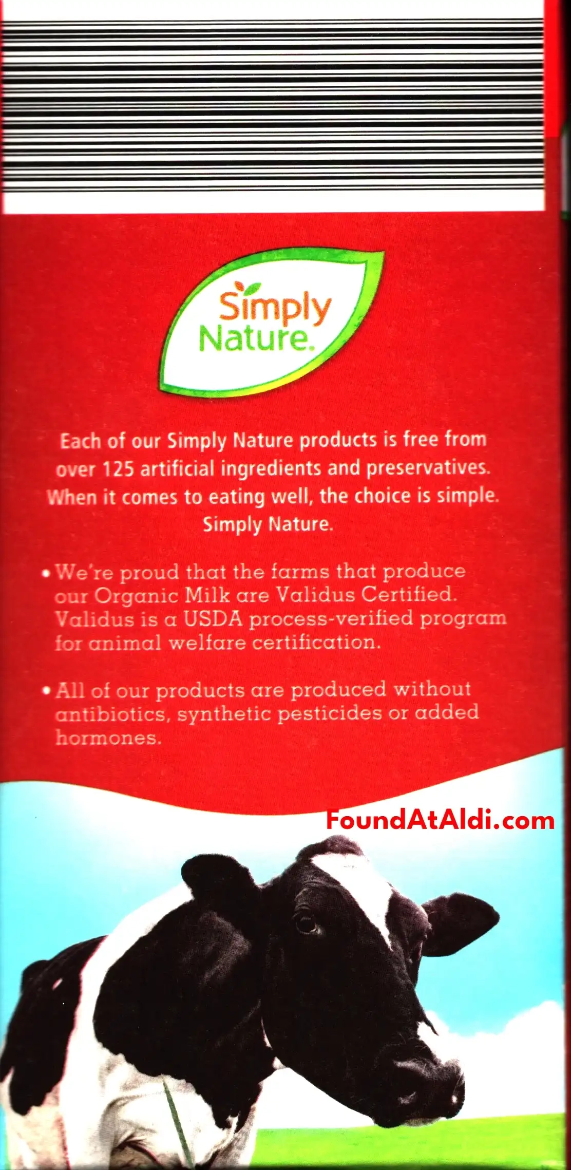 Simply Nature Organic D Milk Box