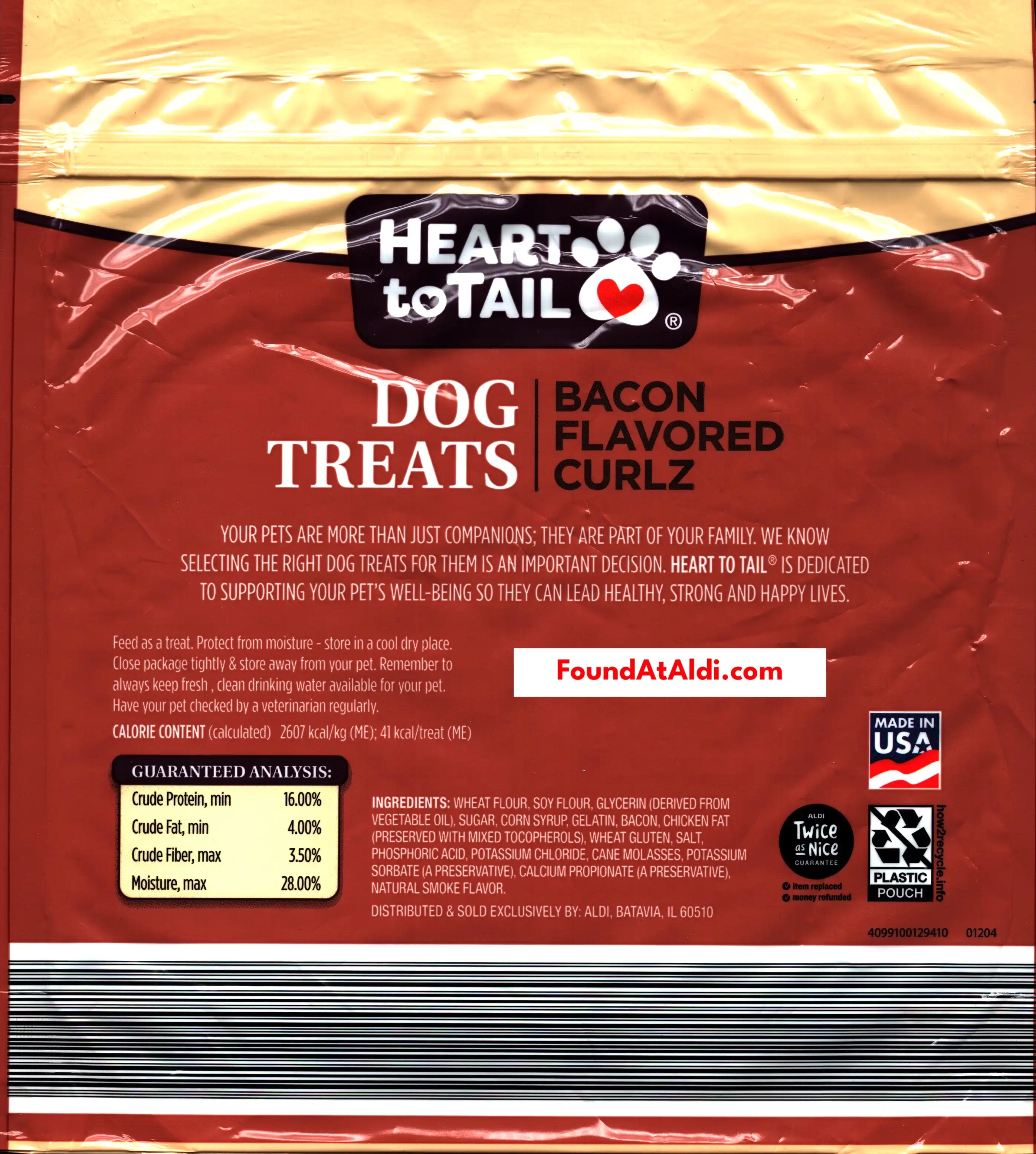 Heat To Tail Bacon Flavored Curlz Dog Treats Ingredients Nutrition Facts