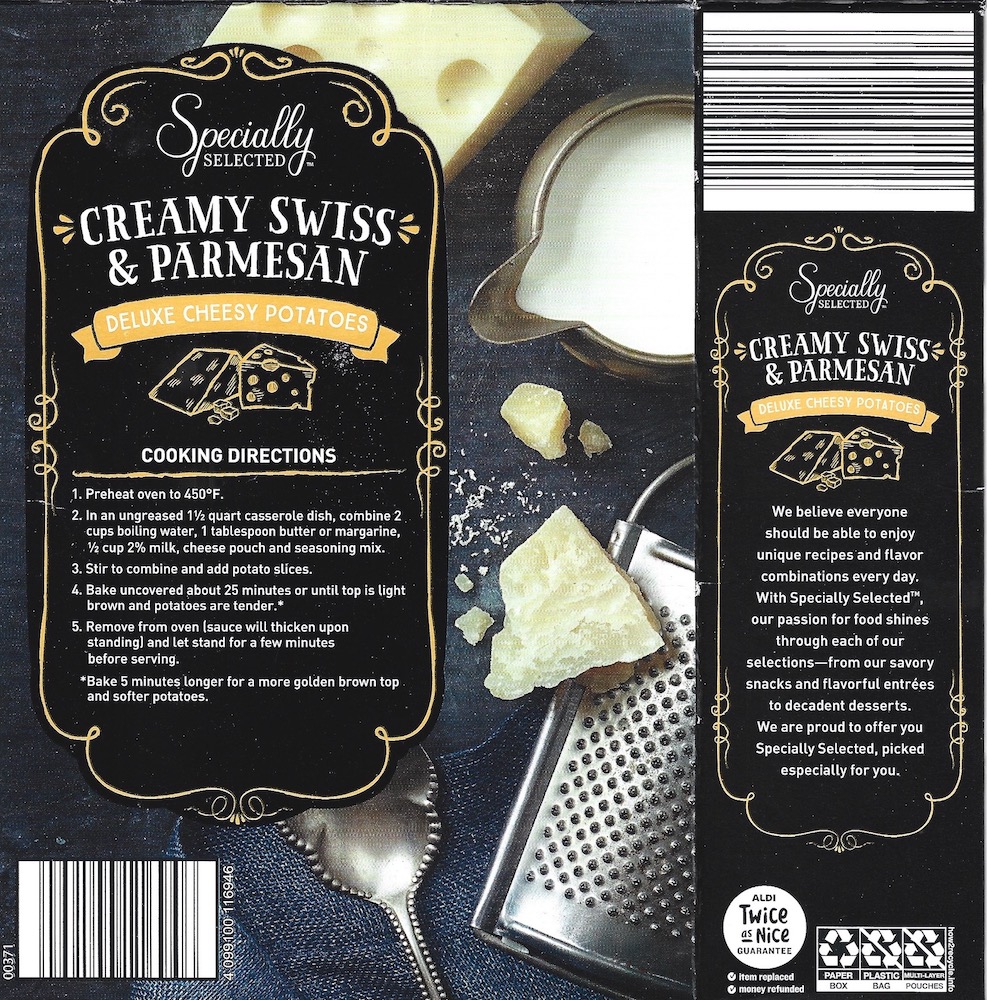 Specially Selected Creamy Swiss & Parmesan Deluxe Cheesy Potatoes Cooking Directions