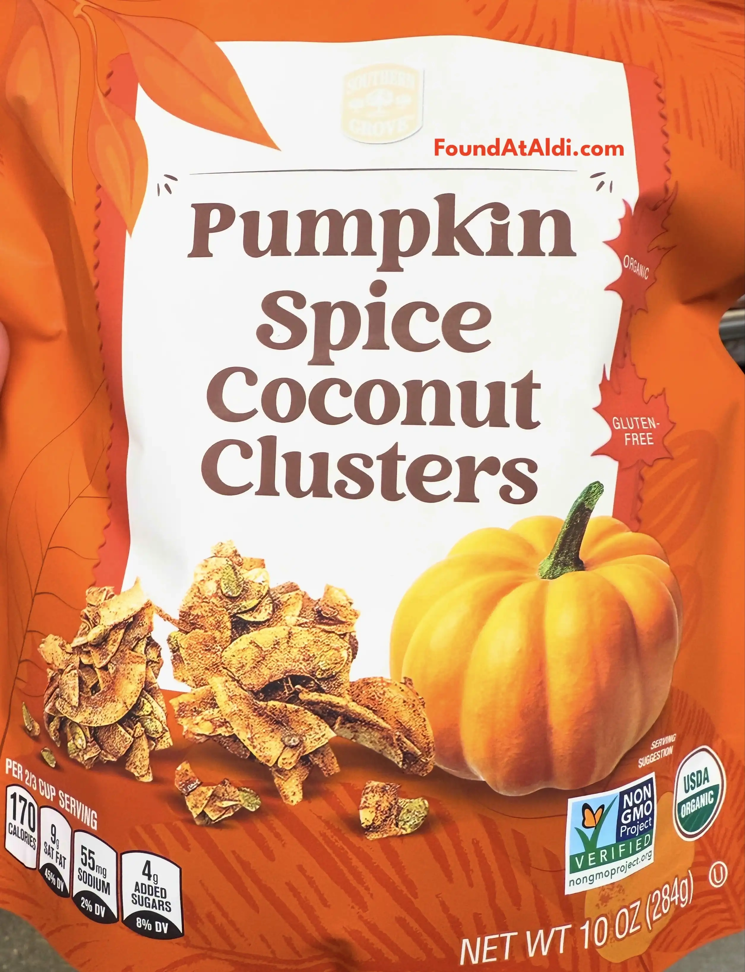 Southern Grove Pumpkin Spice Coconut Clusters