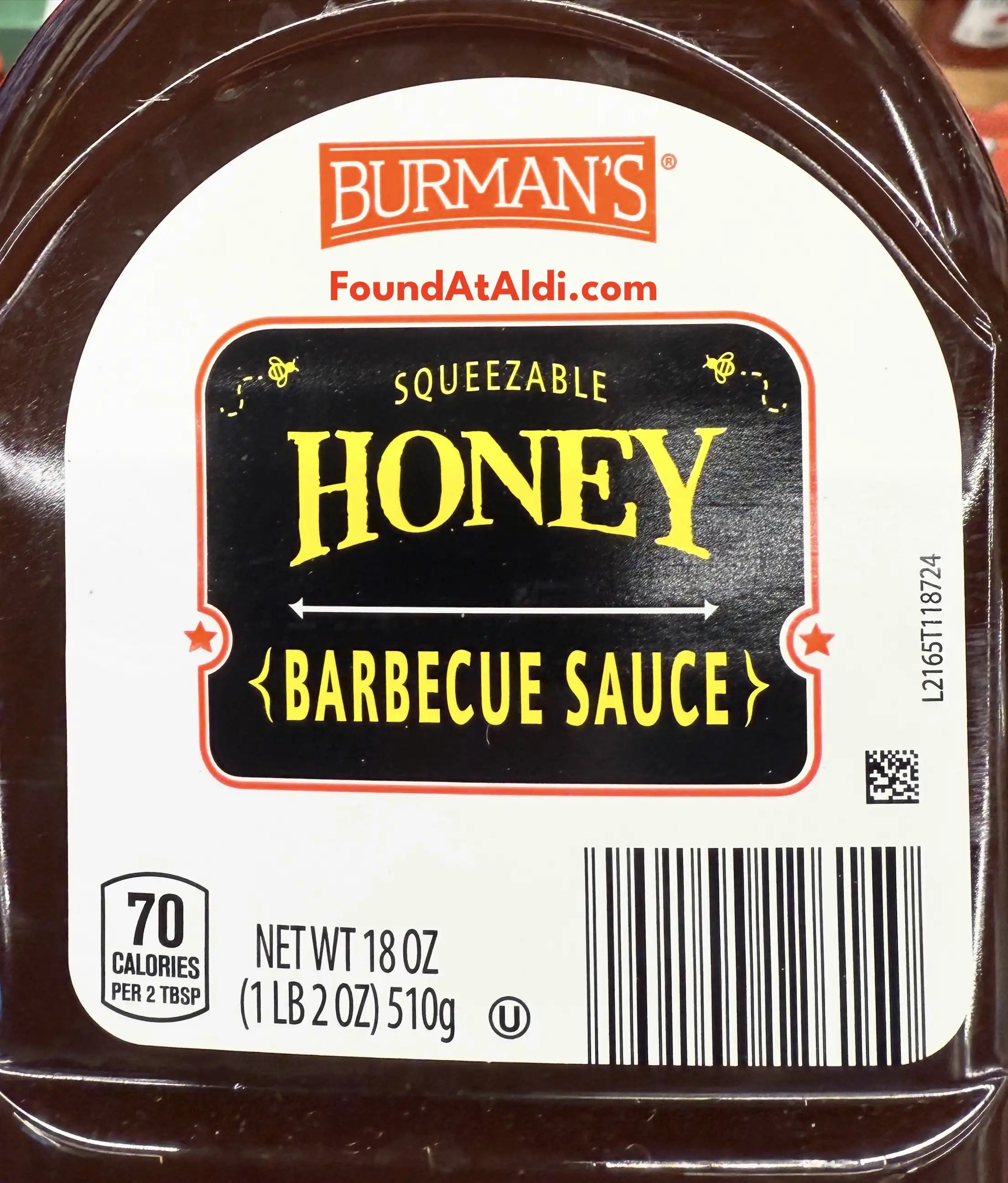 Burman's Honey BBQ Barbecue Sauce