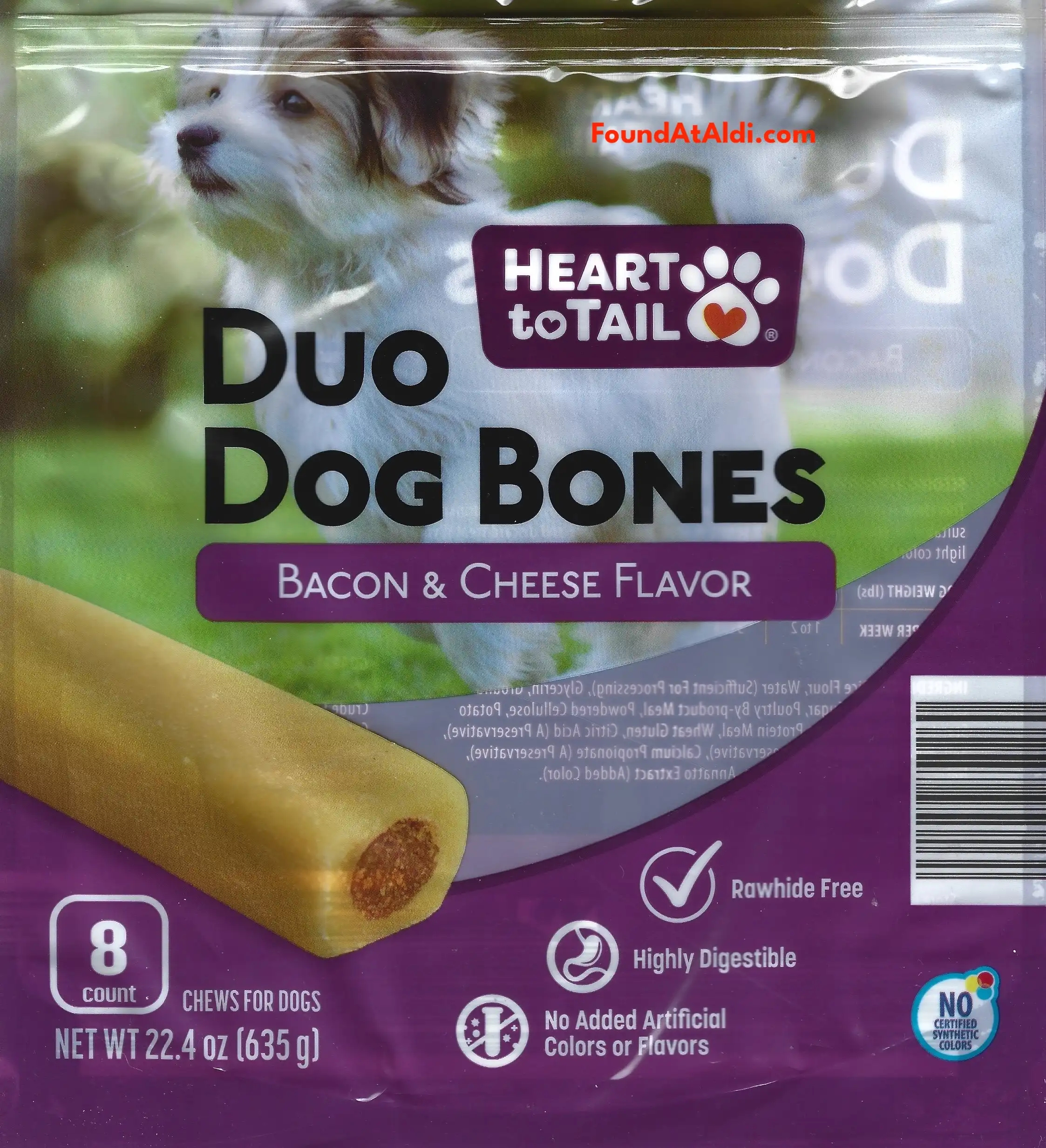 Heart To Tail Duo Dog Bones Bacon & Cheese Flavor