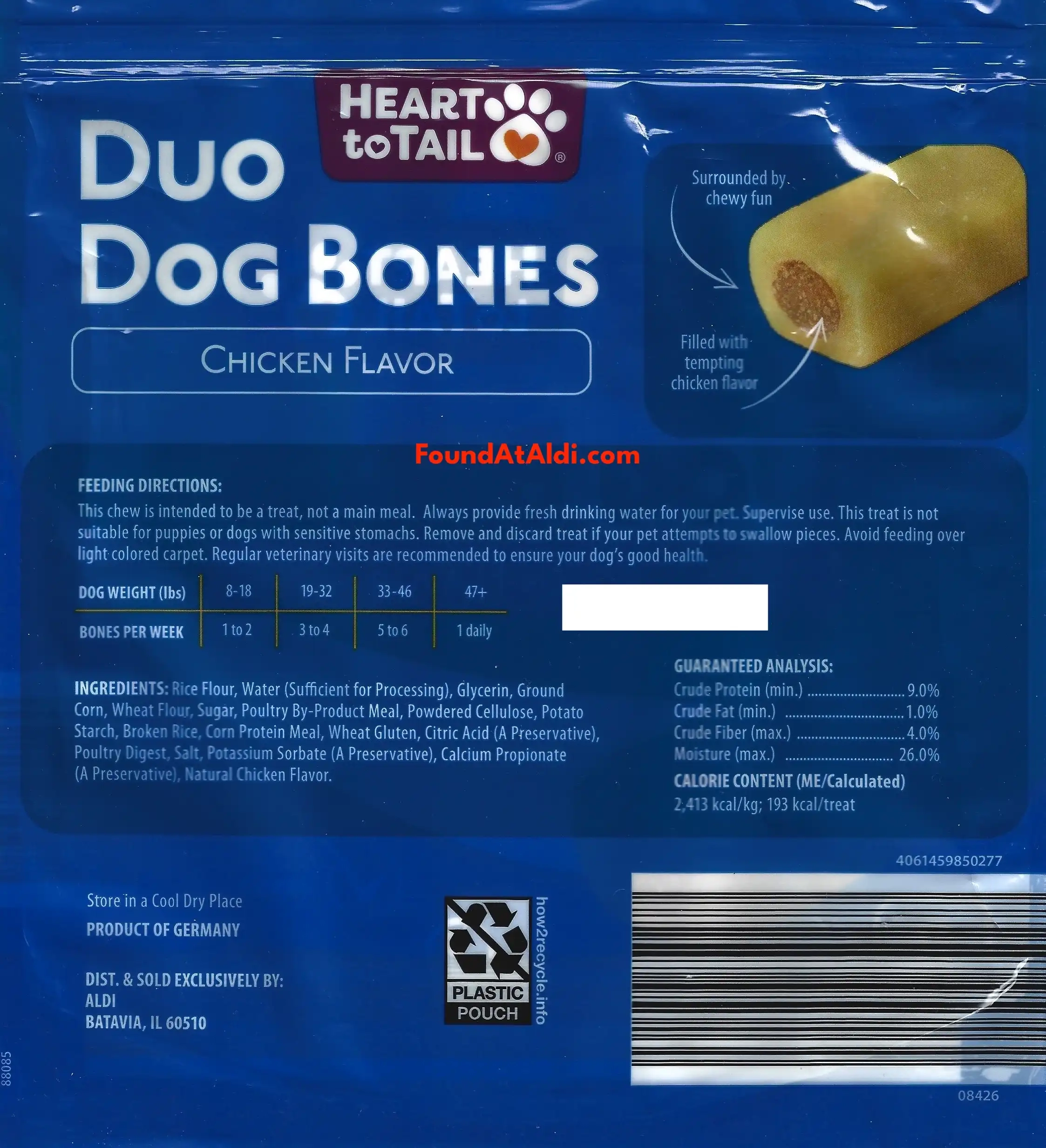 Heart To Tail Duo Dog Bones Chicken Flavor Ingredients Nutrition Facts