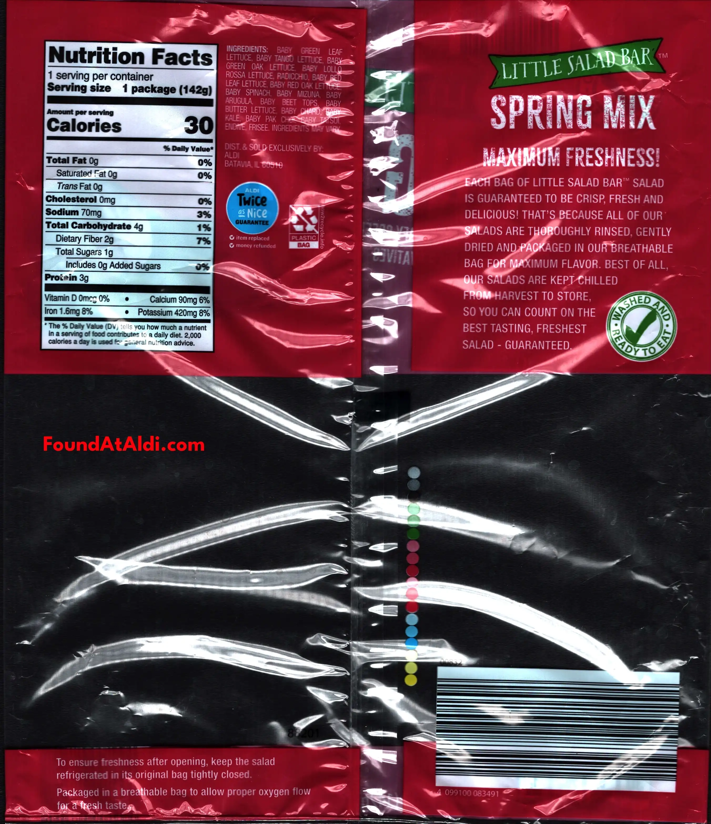 Little Salad Bar Spring Mix Ingredients Nutrition Facts