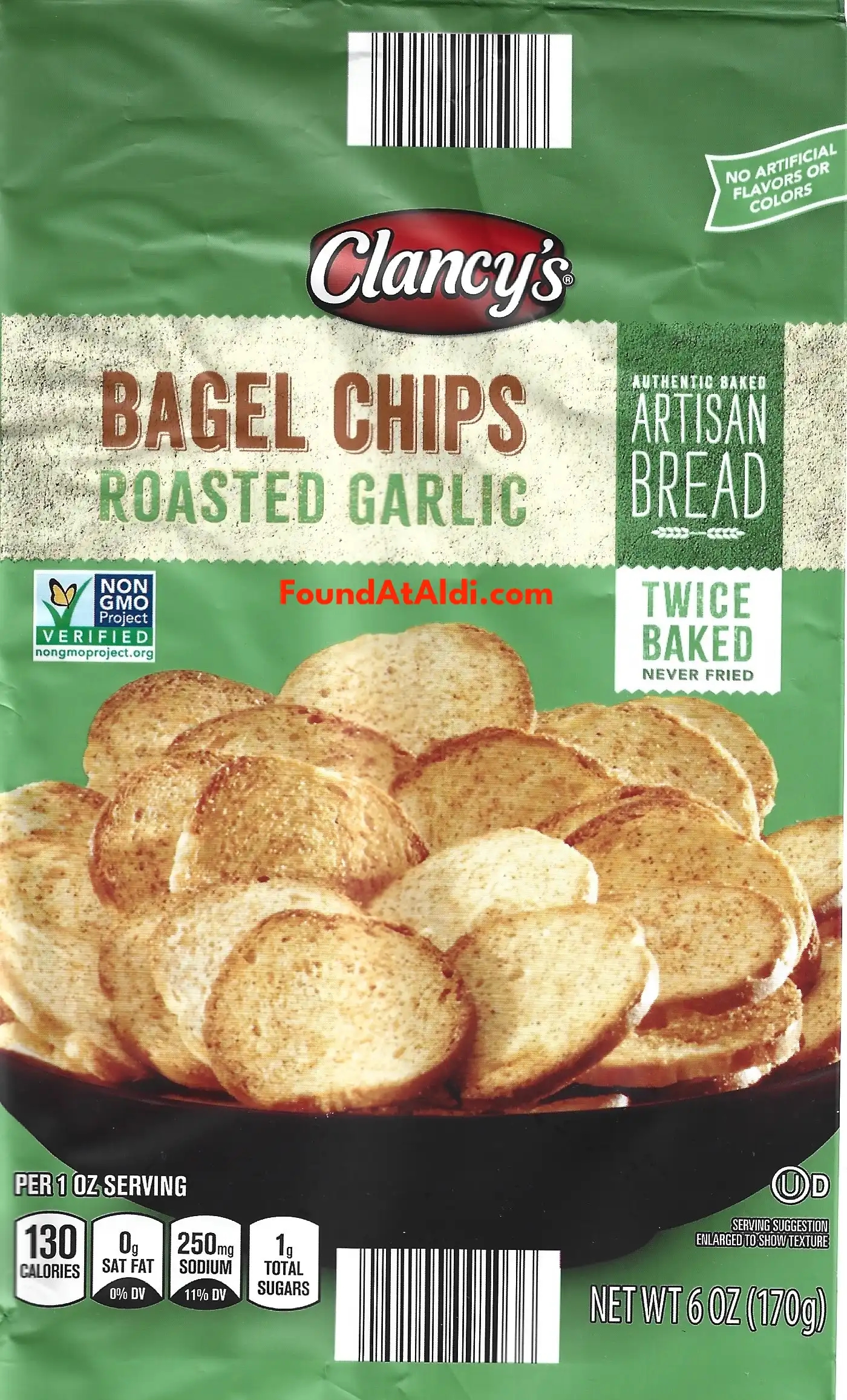 Clancy's Roasted Garlic Bagel Chips