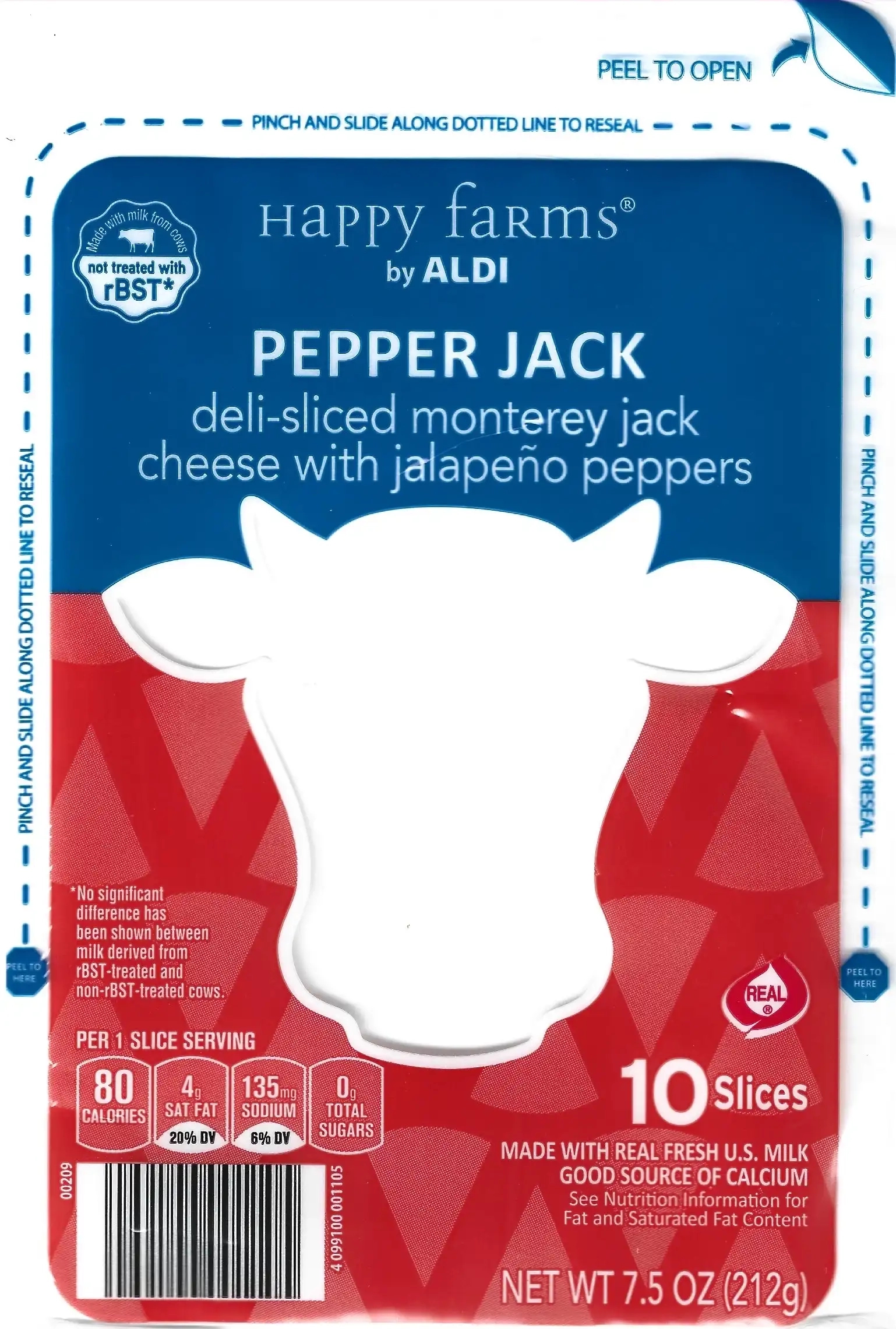 Happy Farms Pepper Jack Deli Sliced Cheese